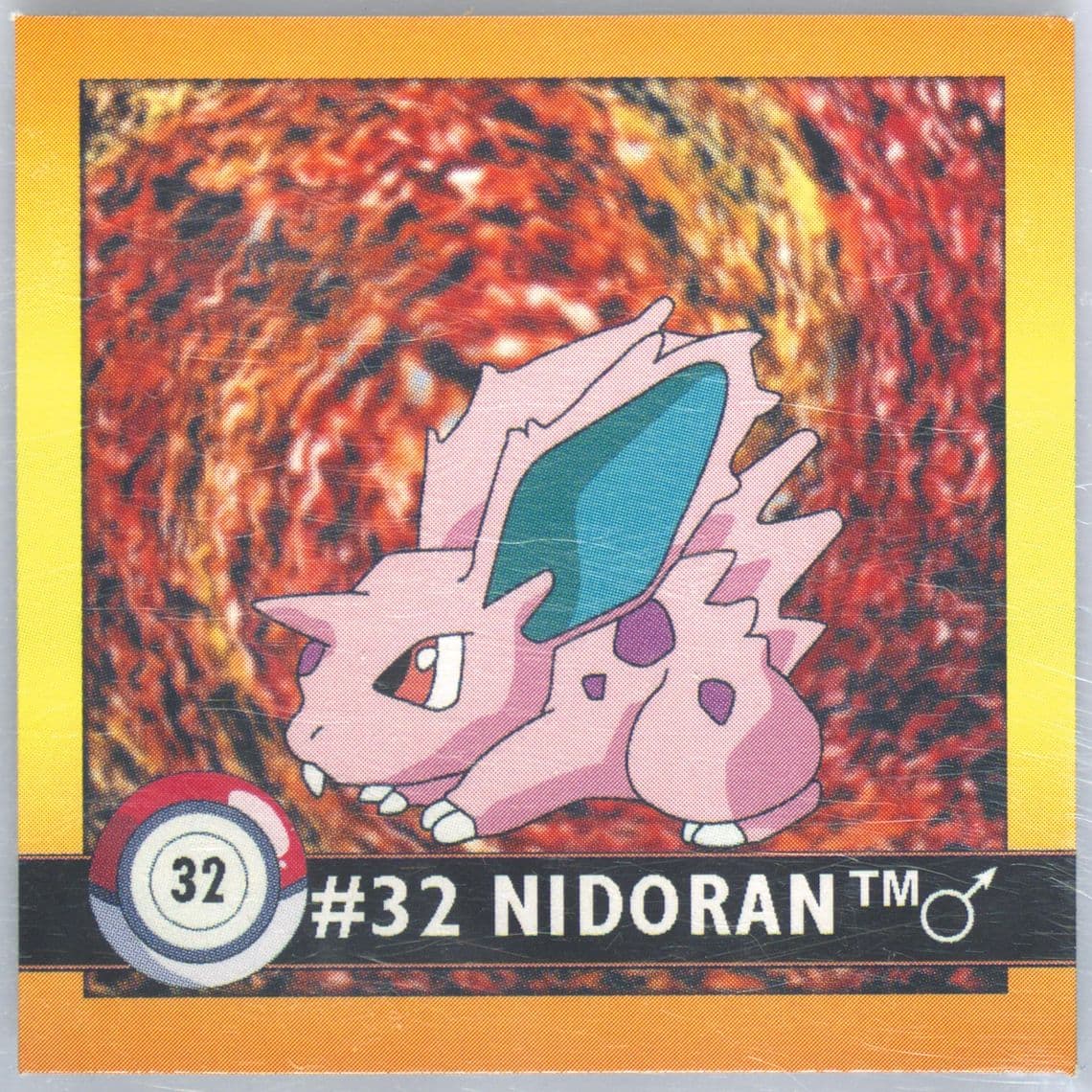 Nidoran (32) 1999 Pokemon Stickers Series 1