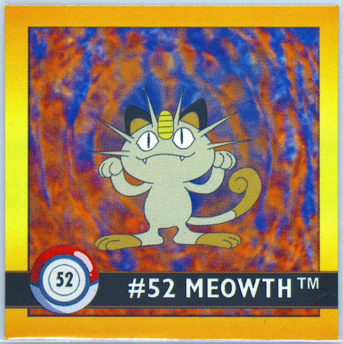 Meowth (52) 1999 Pokemon Stickers Series 1