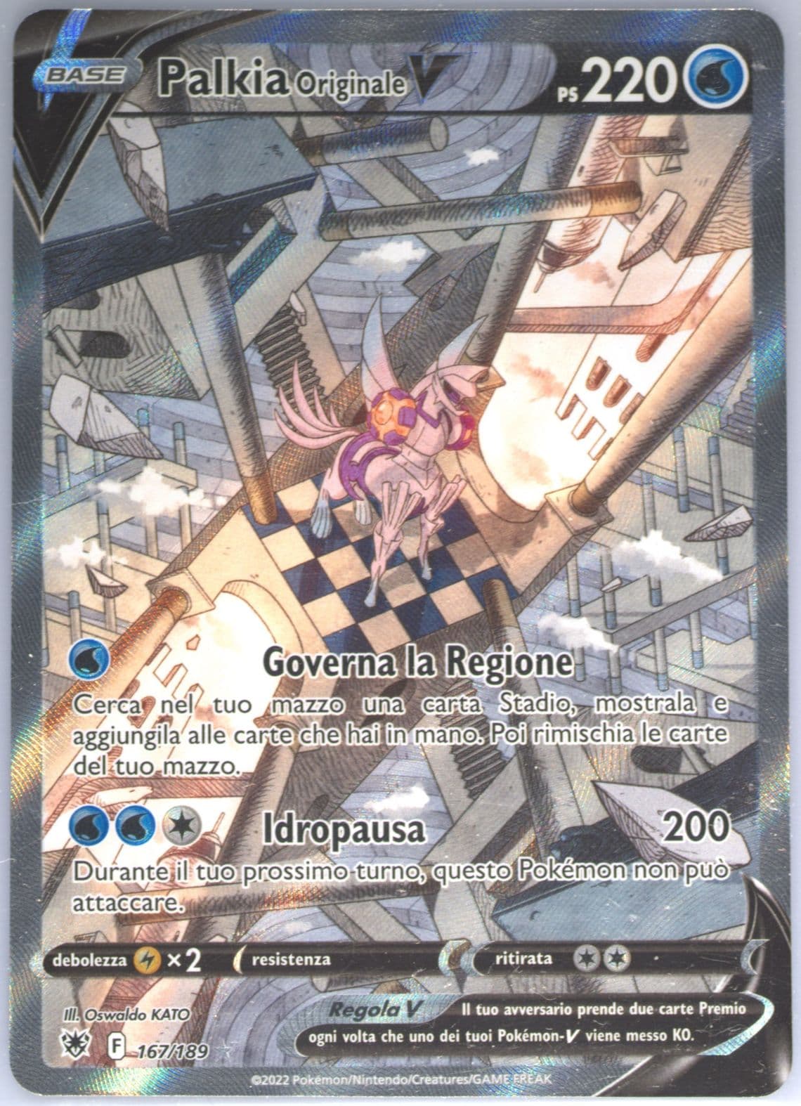 Full Art/Palkia Originale V Italian (167) 2022 Pokemon Sword & Shield Astral Radiance