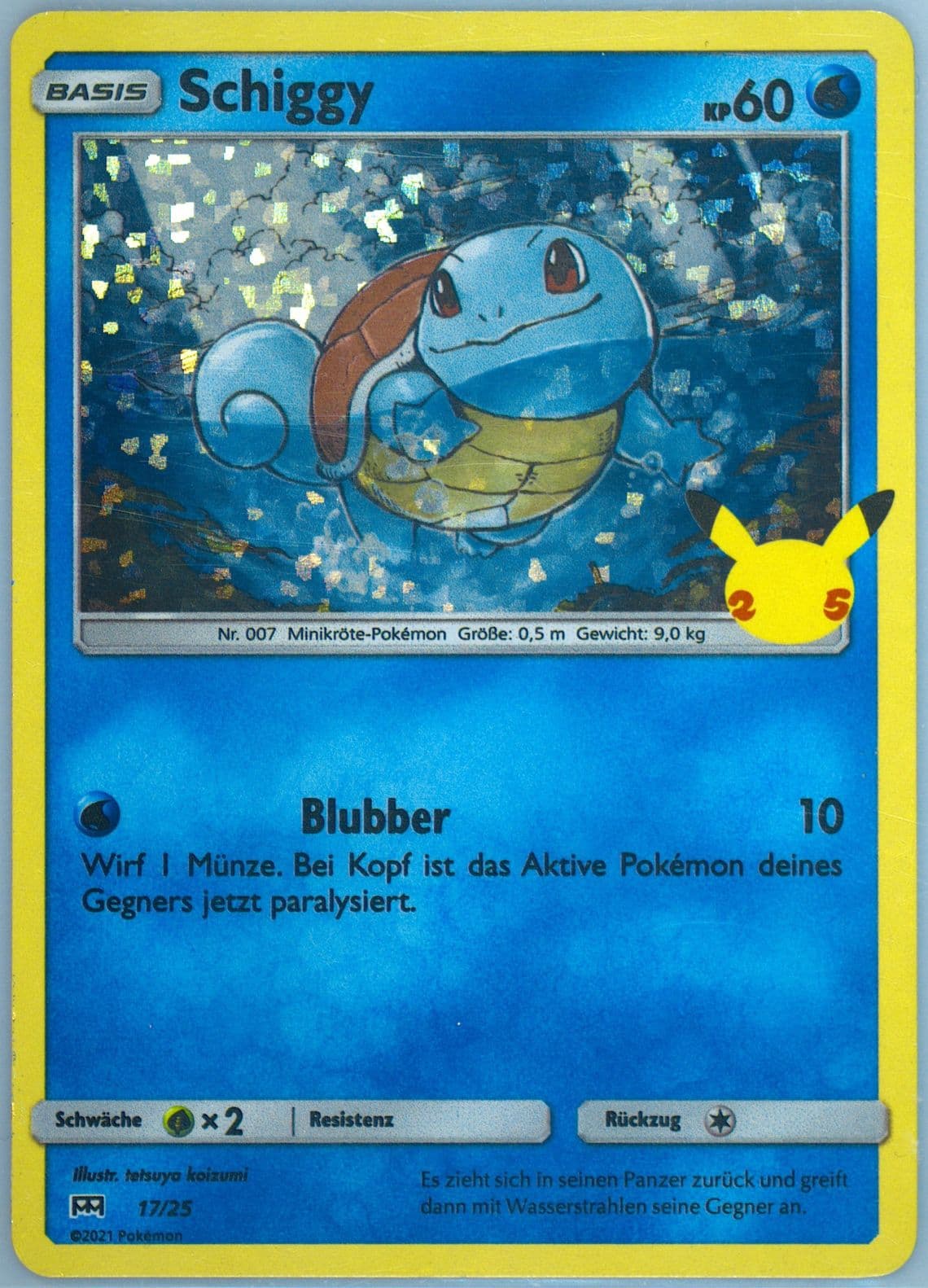 Schiggy-Holo German (17) 2021 Pokemon Mcdonald's Collection