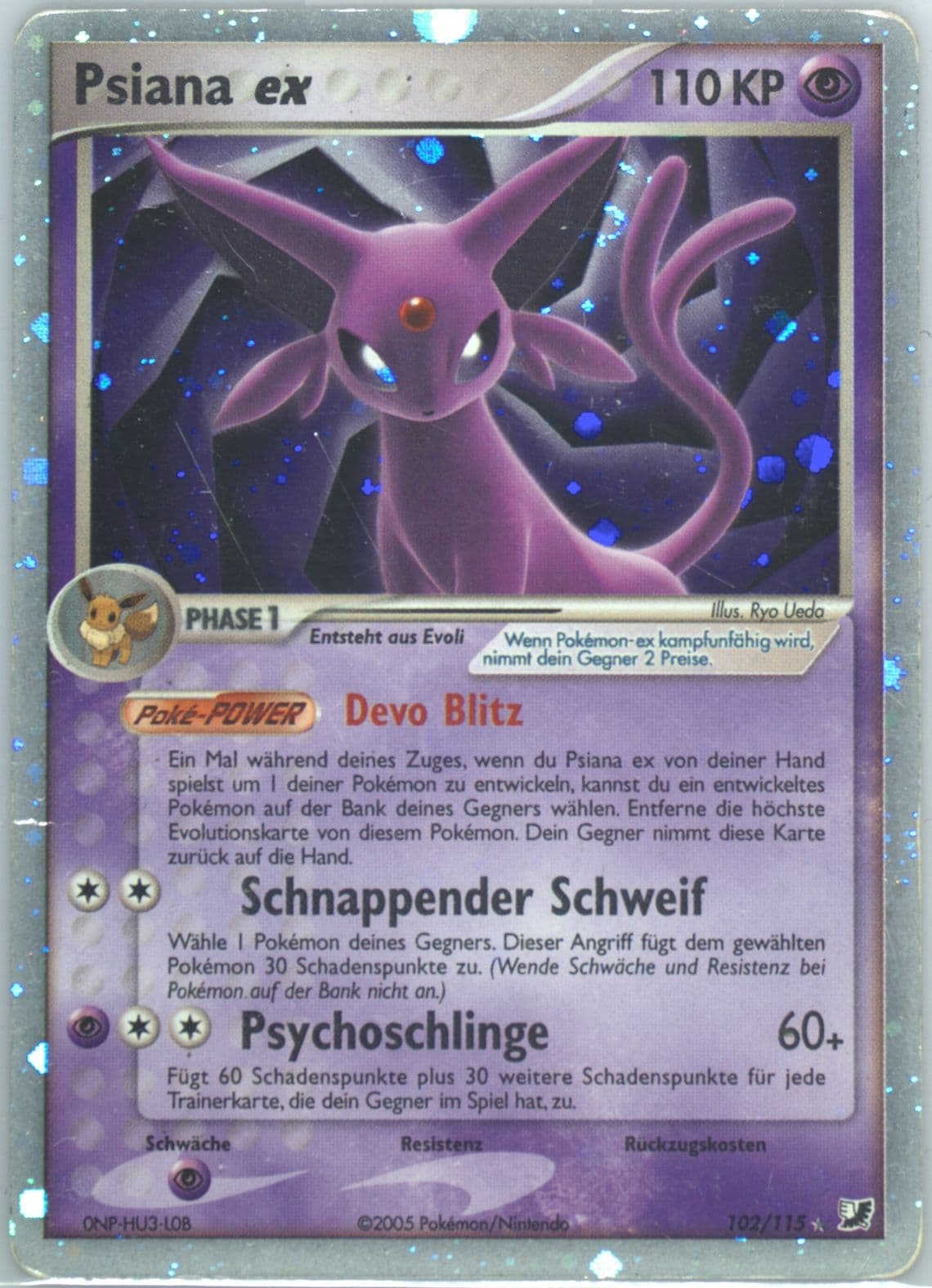 Psiana EX-Holo German (102) 2005 Pokemon EX Unseen Forces
