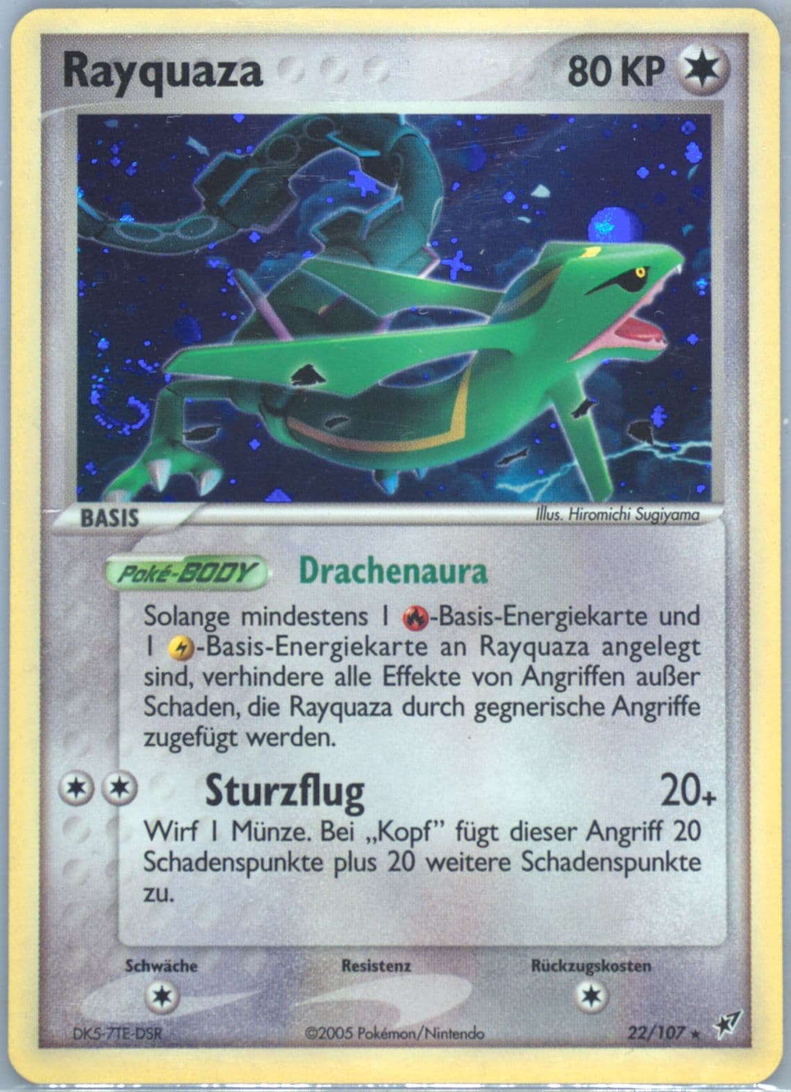 Rayquaza-Holo Jetstream Theme Deck-German (22) 2005 Pokemon EX Deoxys