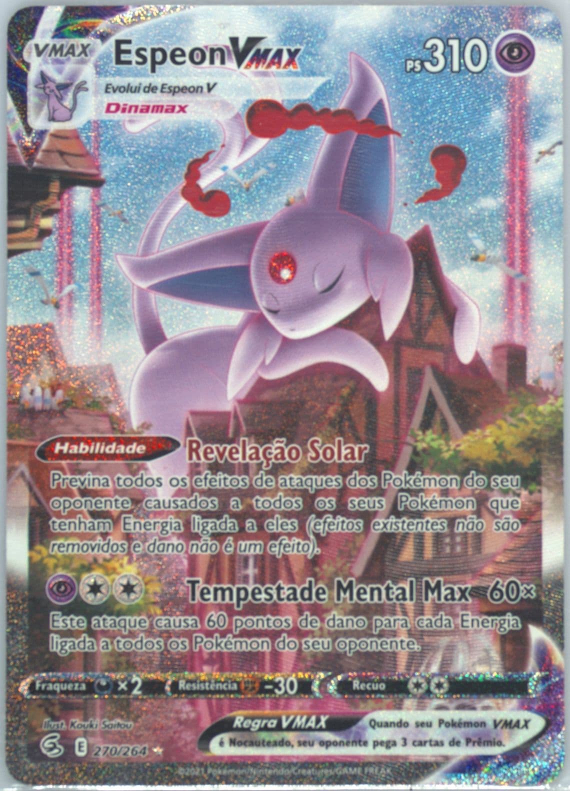 Full Art/Espeon Vmax Portuguese-Secret (270) 2021 Pokemon Sword & Shield Fusion Strike
