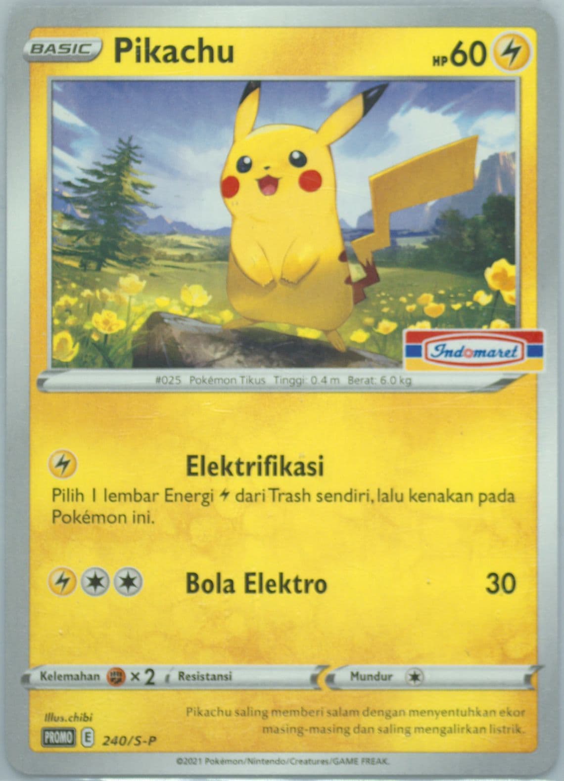 Pikachu Indomaret Campaign (240) 2021 Pokemon Indonesian S Promo