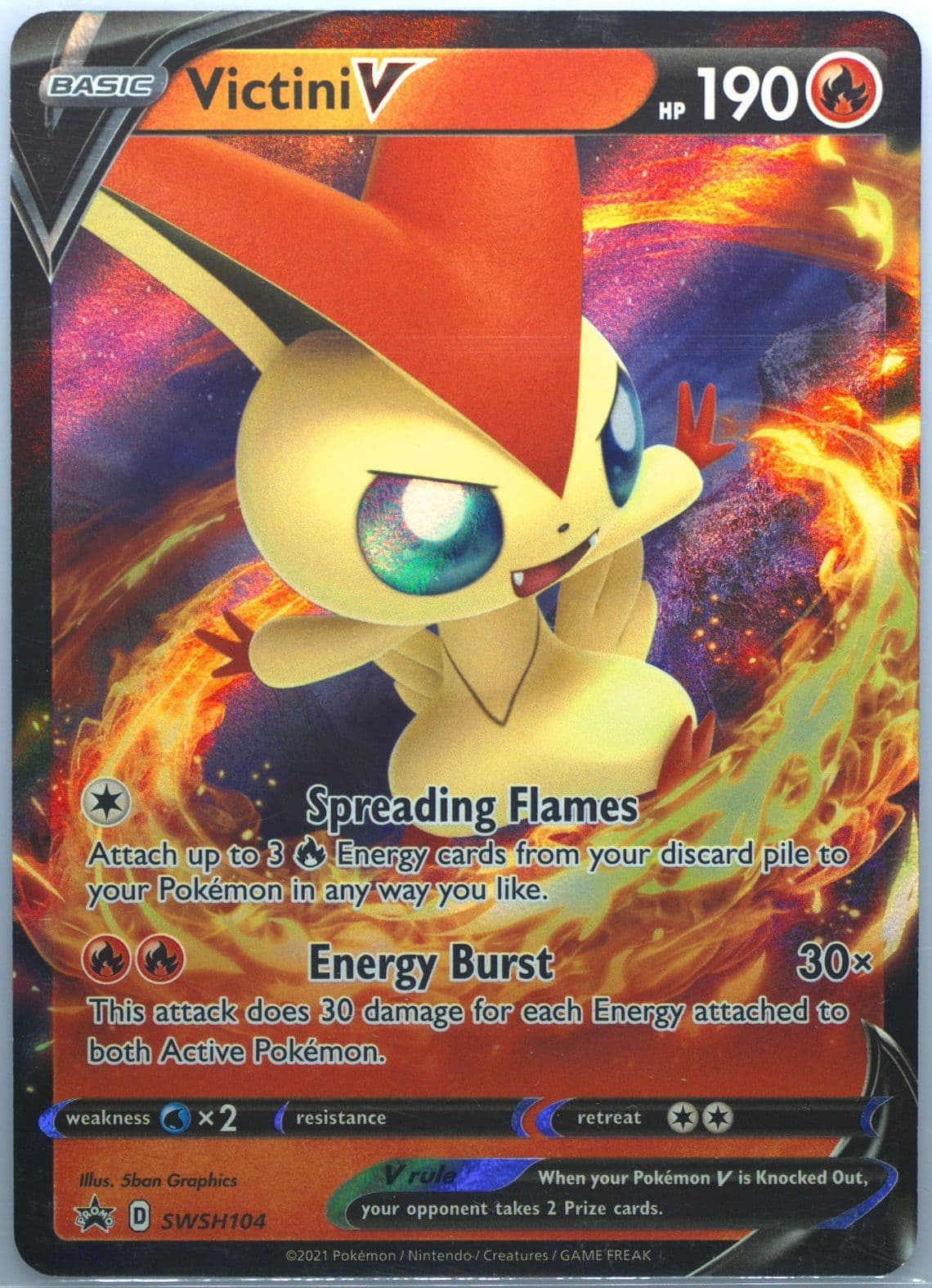 Victini V Victini V Battle Deck (104) 2021 Pokemon Swsh Black Star Promo