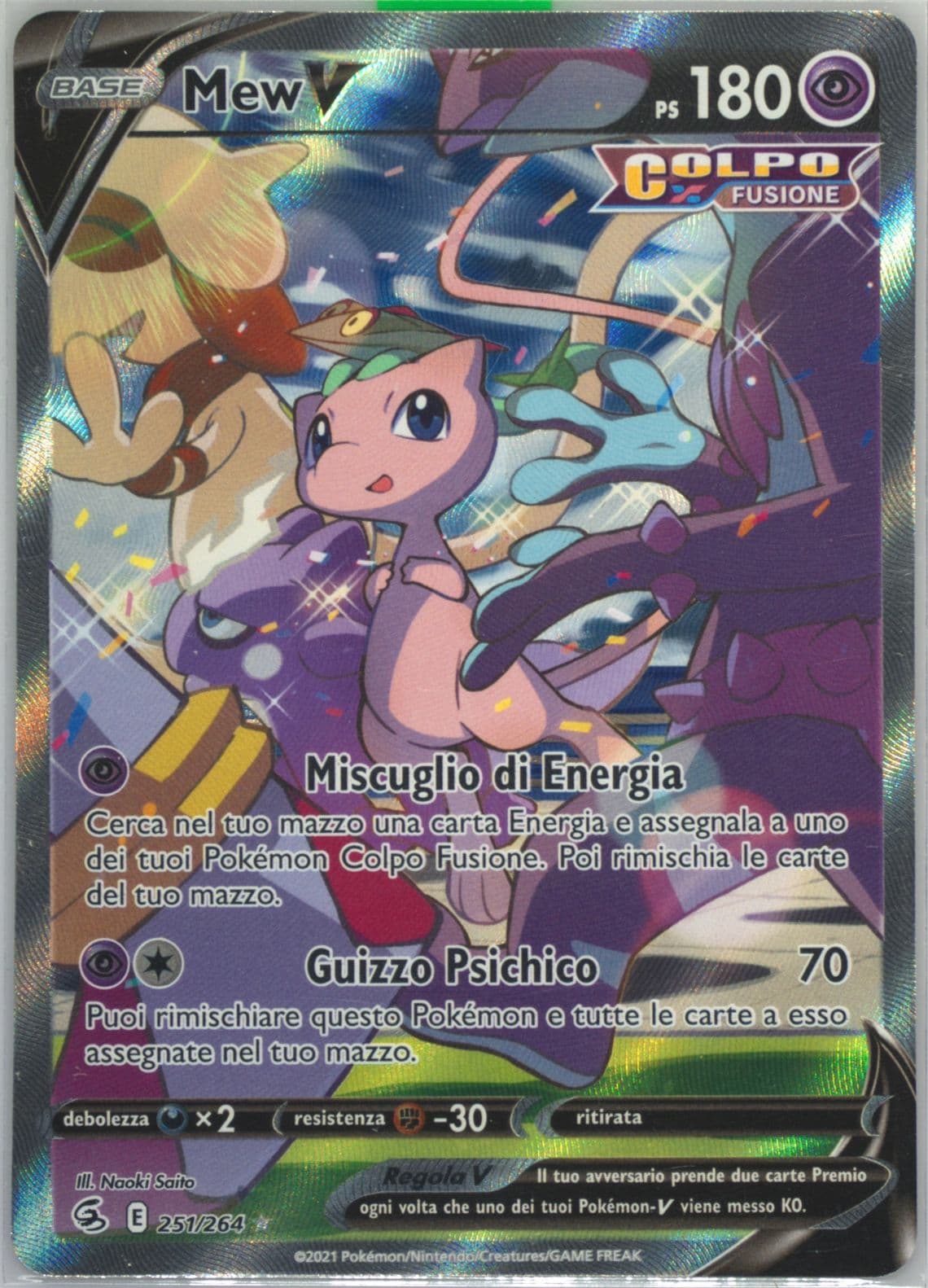 Full Art/Mew V Italian (251) 2021 Pokemon Sword & Shield Fusion Strike