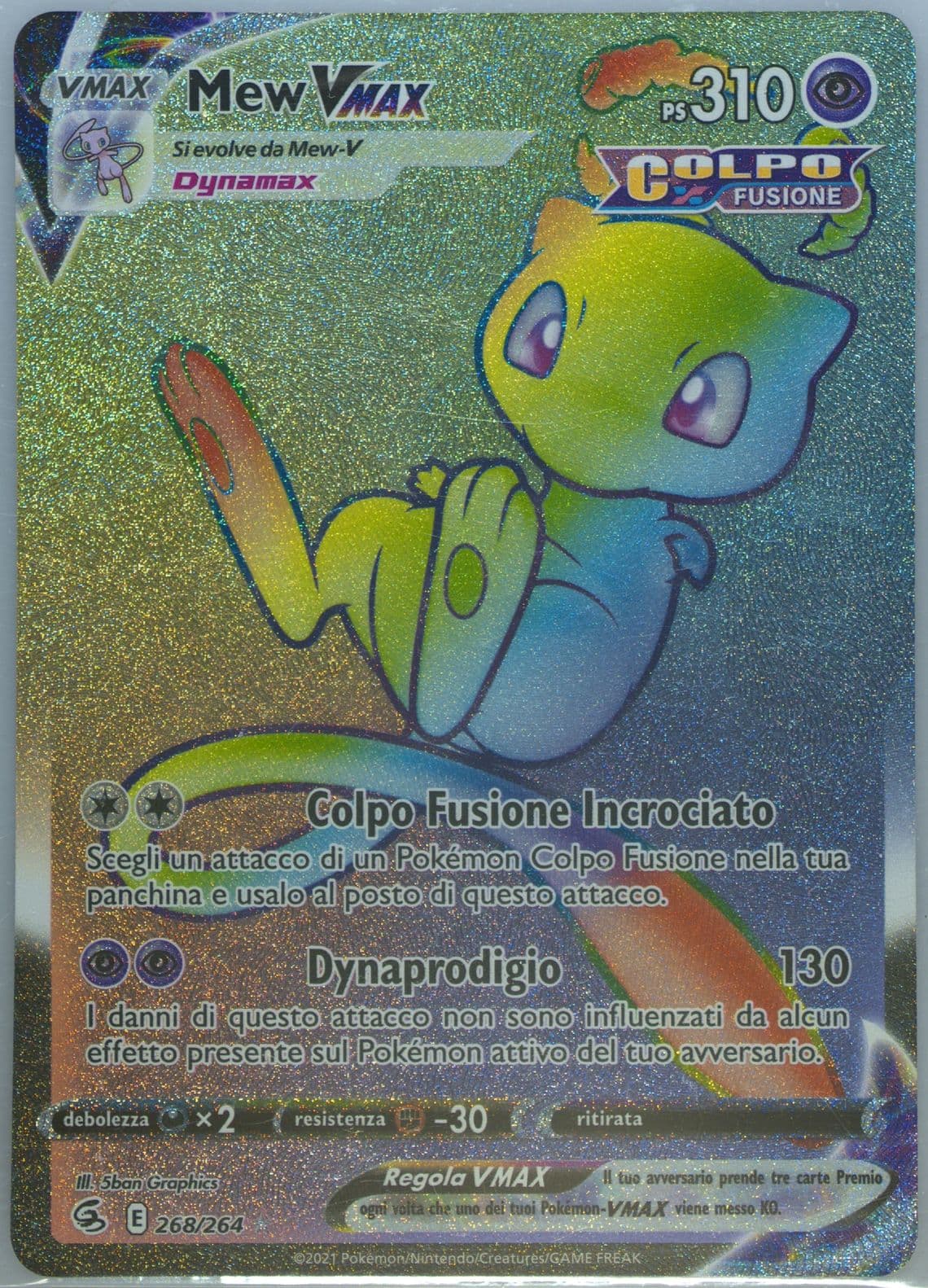 Full Art/Mew Vmax Italian-Secret (268) 2021 Pokemon Sword & Shield Fusion Strike