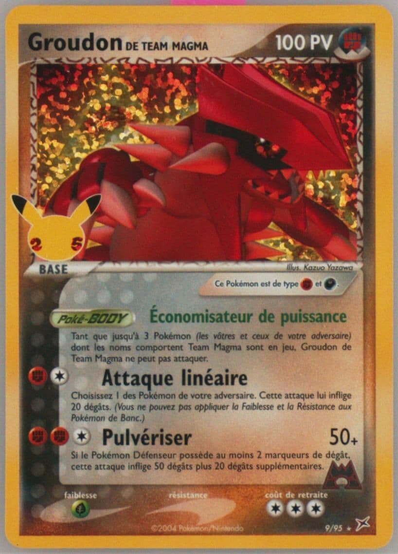 Groudon de Team Magma-Holo French (9) 2021 Pokemon Celebrations Classic Collection