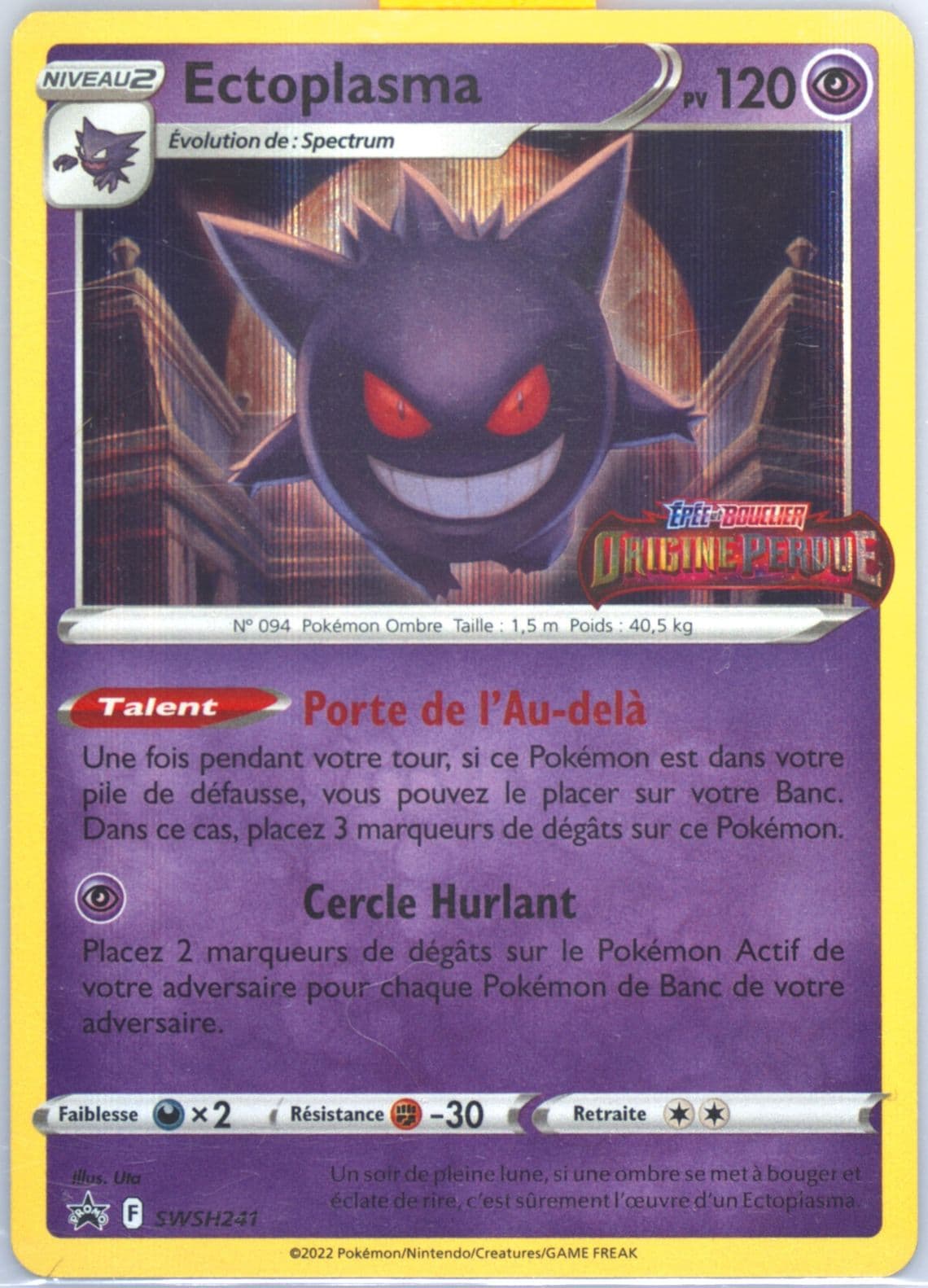 Ectoplasma-Holo Prerelease-French (241) 2022 Pokemon Swsh Black Star Promo