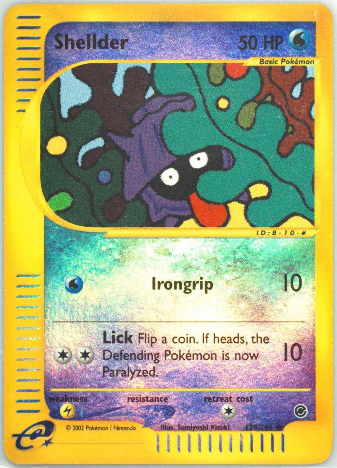 Shellder-Reverse Foil (129) 2002 Pokemon Expedition