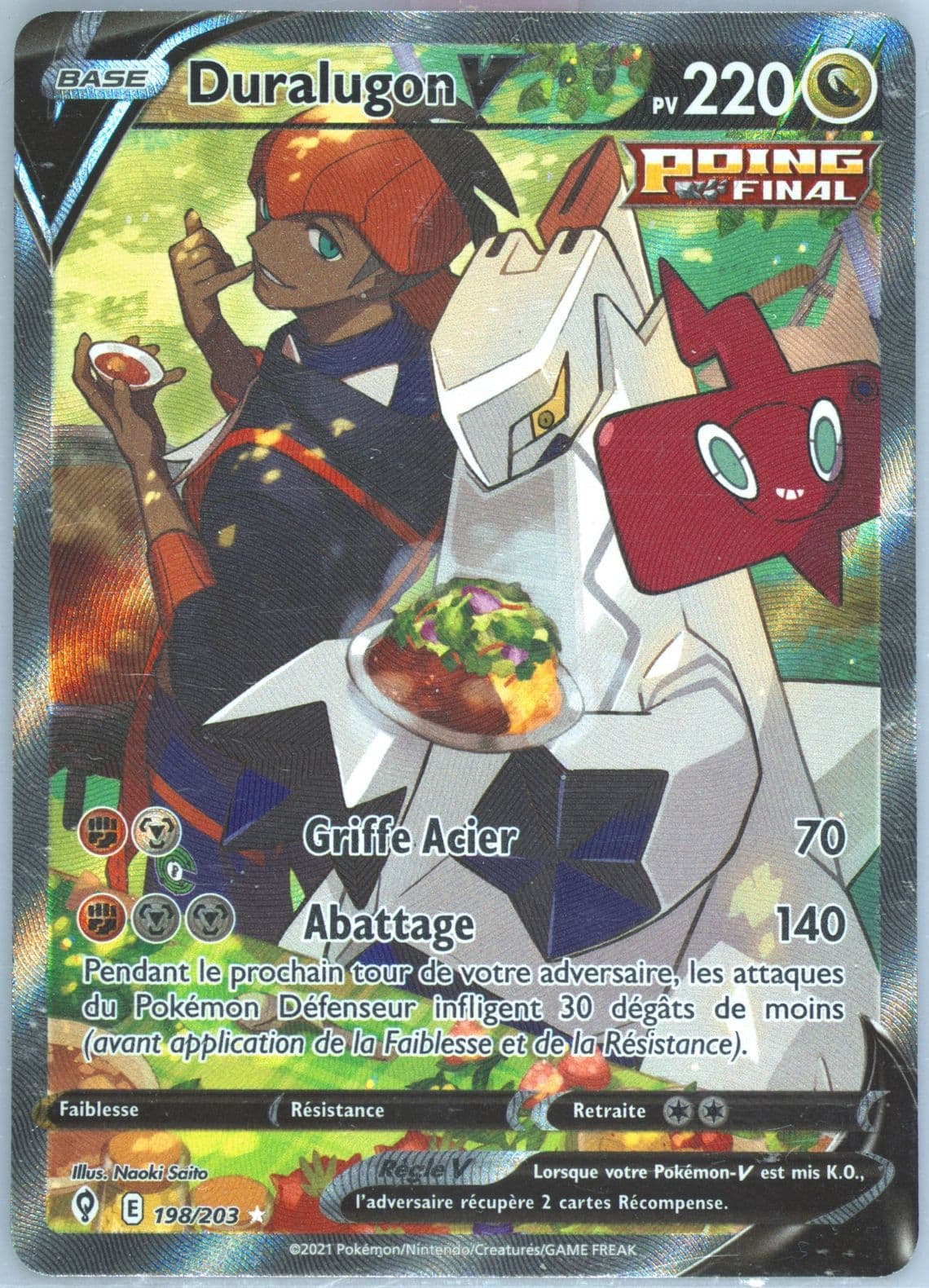 Full Art/Duralugon V French (198) 2021 Pokemon Sword & Shield Evolving Skies