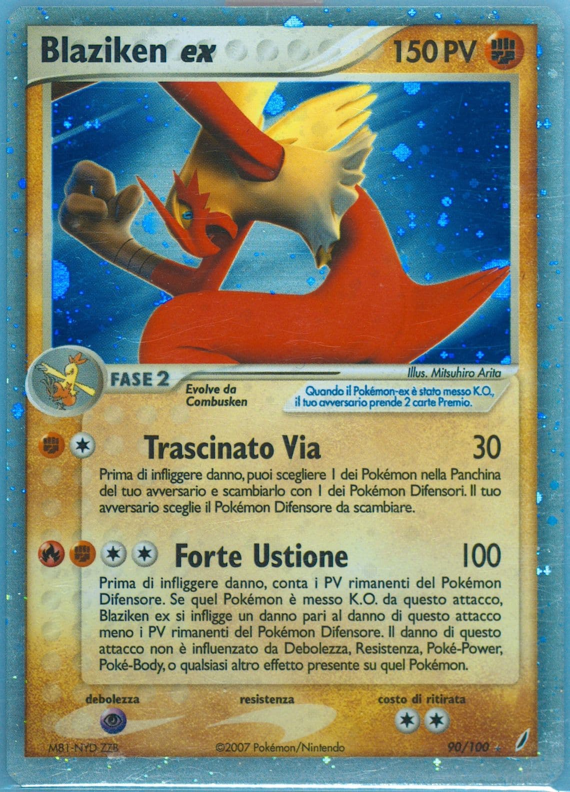 Blaziken EX-Holo (90) 2007 Pokemon Italian EX Crystal Guardians