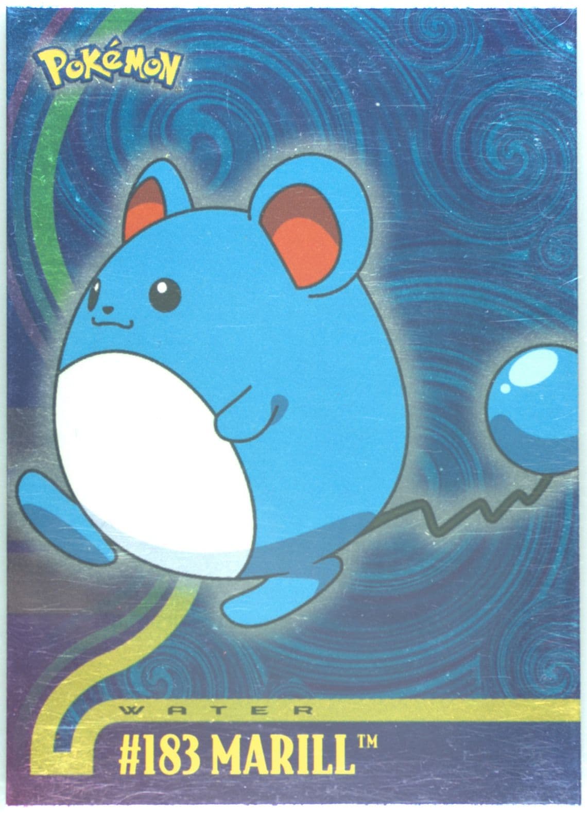 Marill Foil (183) 2001 Topps Pokemon Johto Series 1