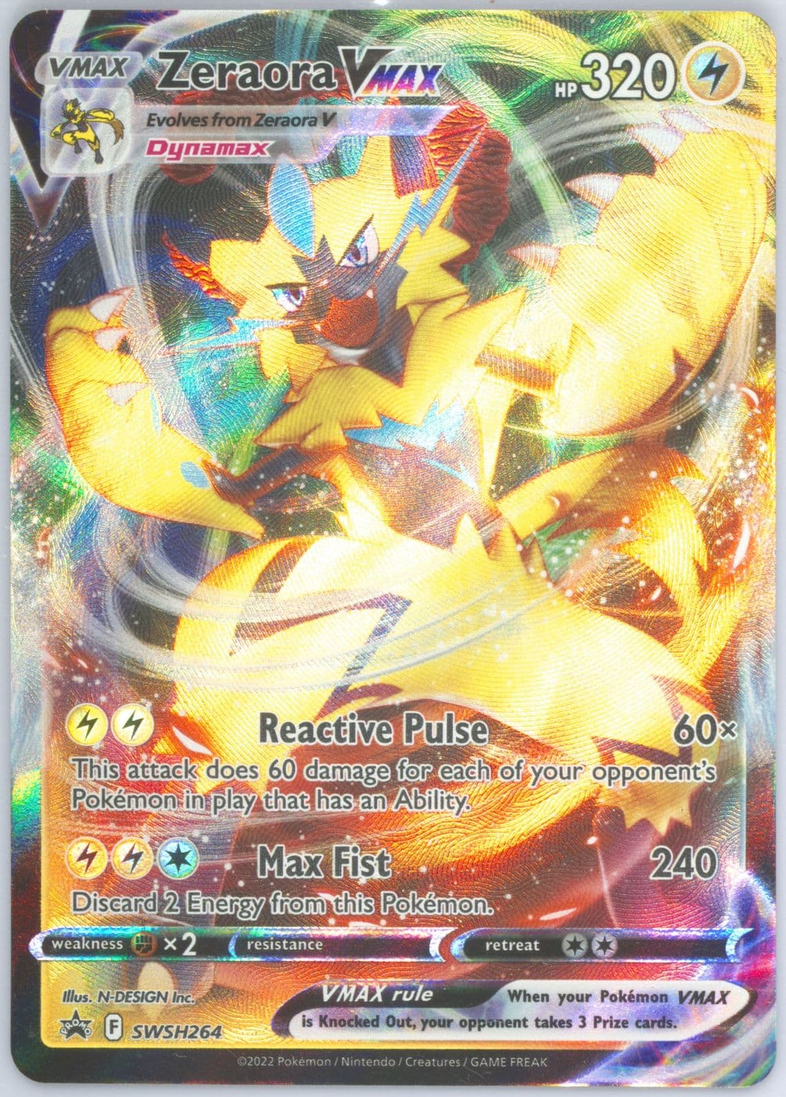 Full Art/Zeraora Vmax Zeraora Vmax & Vstar Battle Box (264) 2022 Pokemon Swsh Black Star Promo