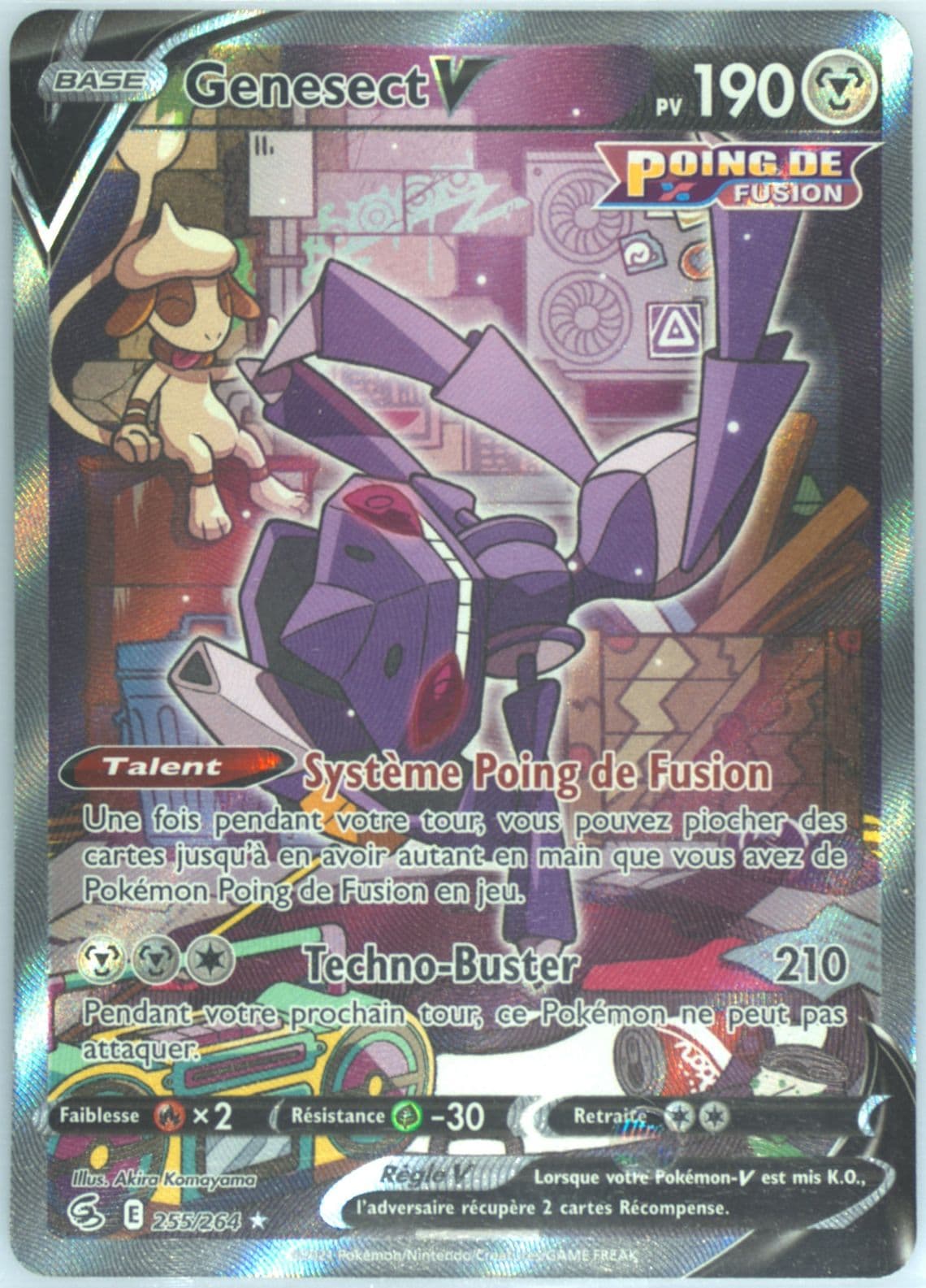 Full Art/Genesect V French (255) 2021 Pokemon Sword & Shield Fusion Strike