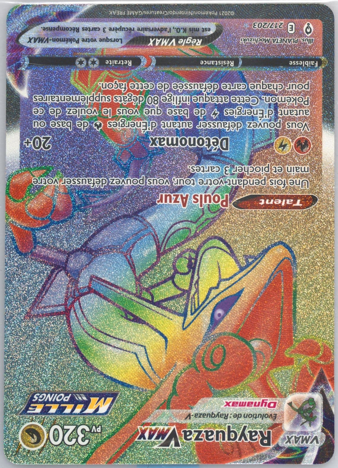 Full Art/Rayquaza Vmax French-Secret (217) 2021 Pokemon Sword & Shield Evolving Skies