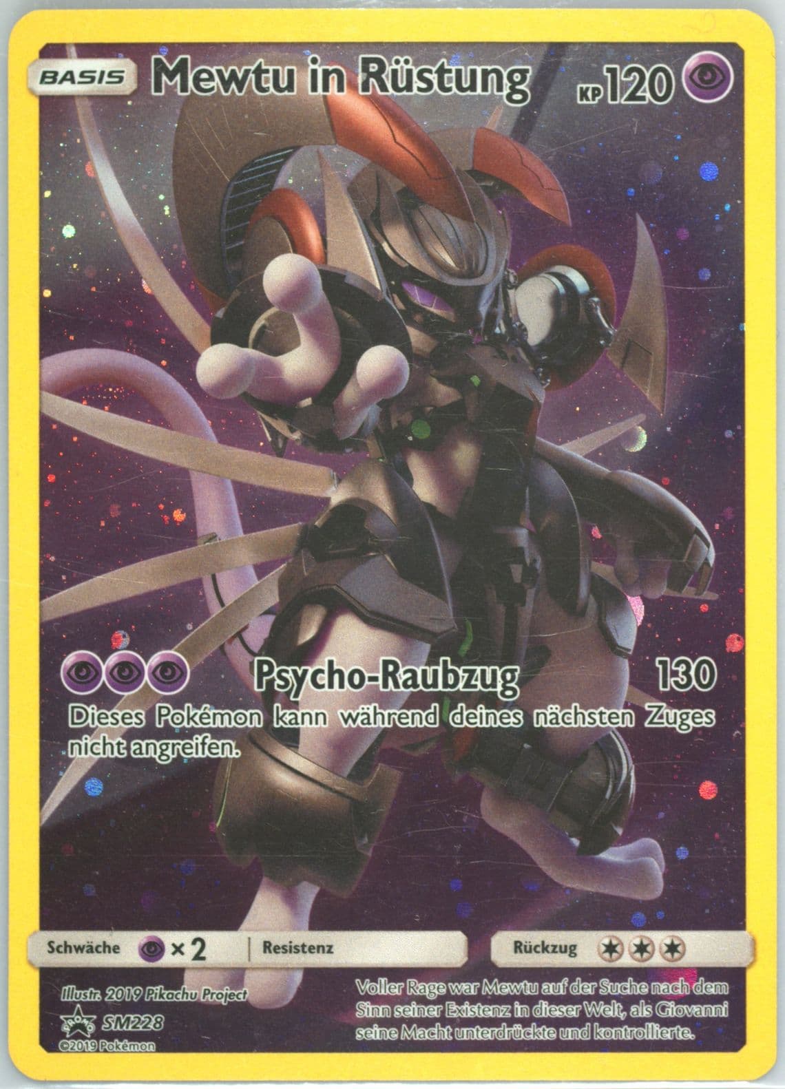 Full Art/Mewtu in Rustung Fall 2019 Collector Chest-German (SM228) 2019 Pokemon SM Black Star Promo
