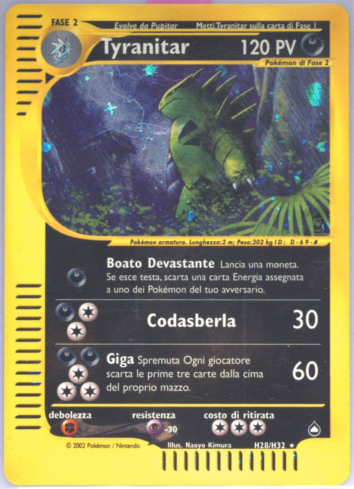 Tyranitar-Holo Italian (H28) 2003 Pokemon Aquapolis
