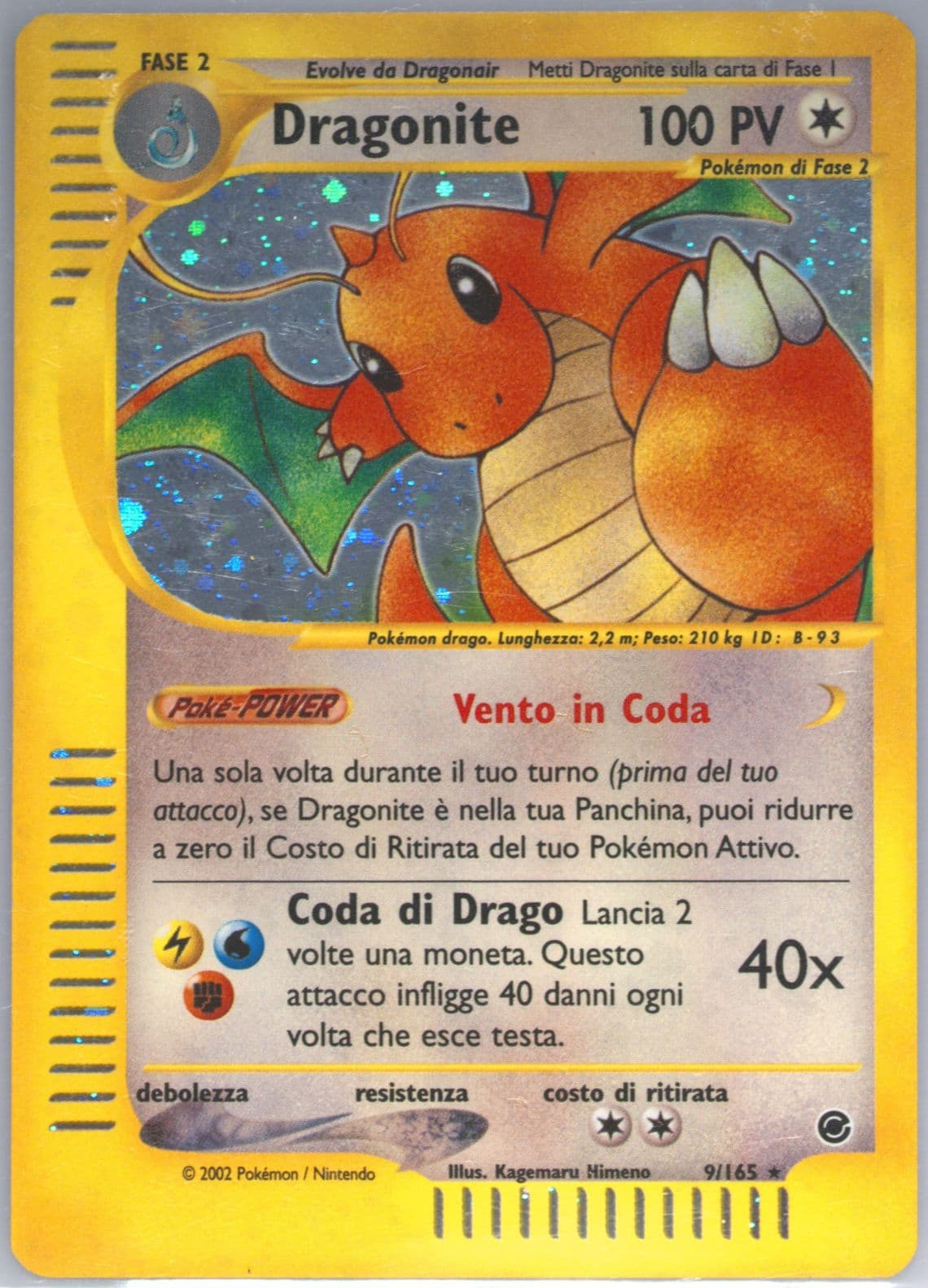Dragonite-Holo Italian (9) 2002 Pokemon Expedition