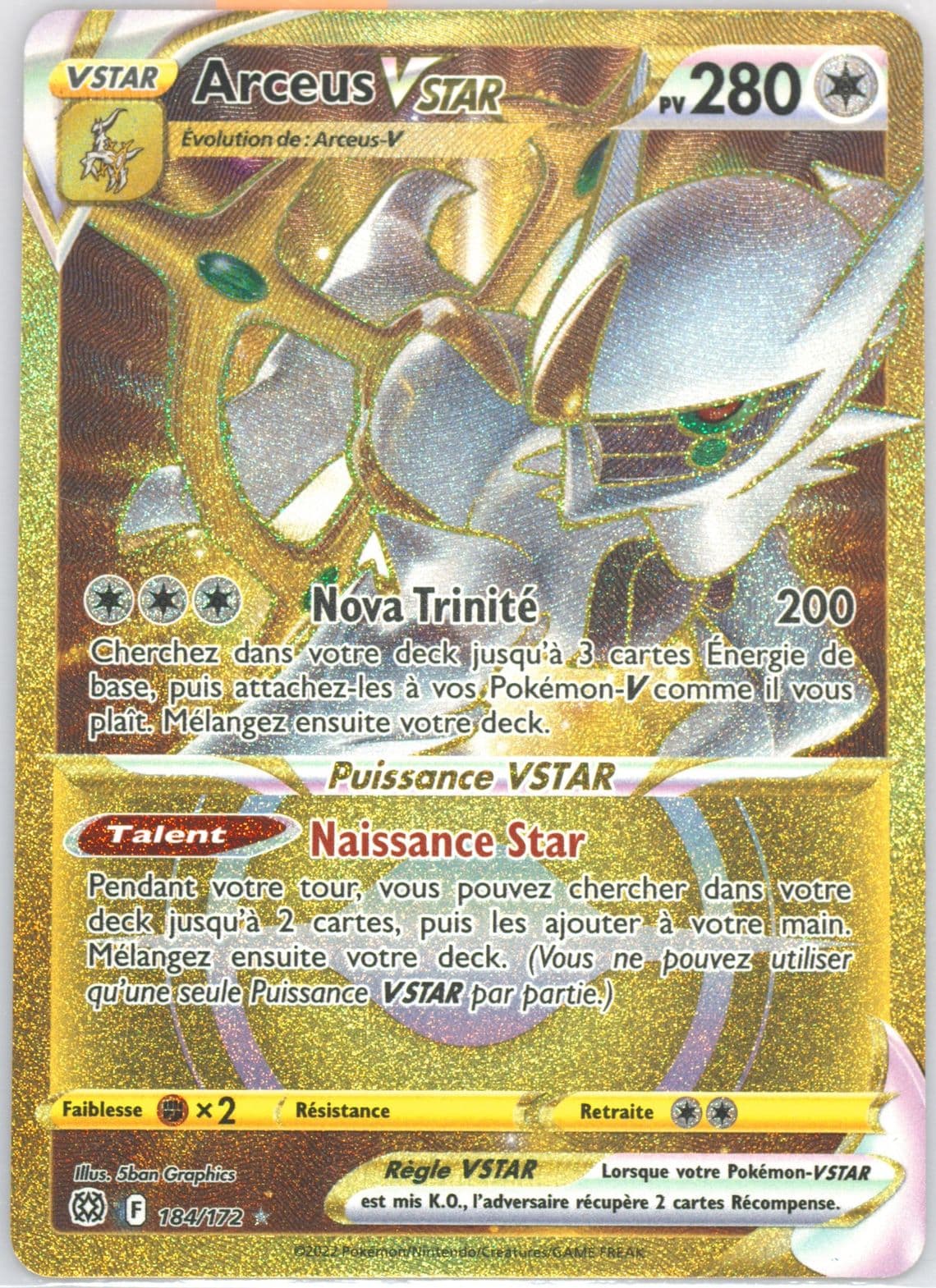 Full Art/Arceus Vstar French-Secret (184) 2022 Pokemon Sword & Shield Brilliant Stars