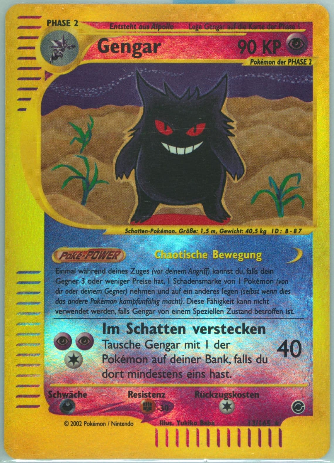 Gengar-Reverse Foil German (13) 2002 Pokemon Expedition