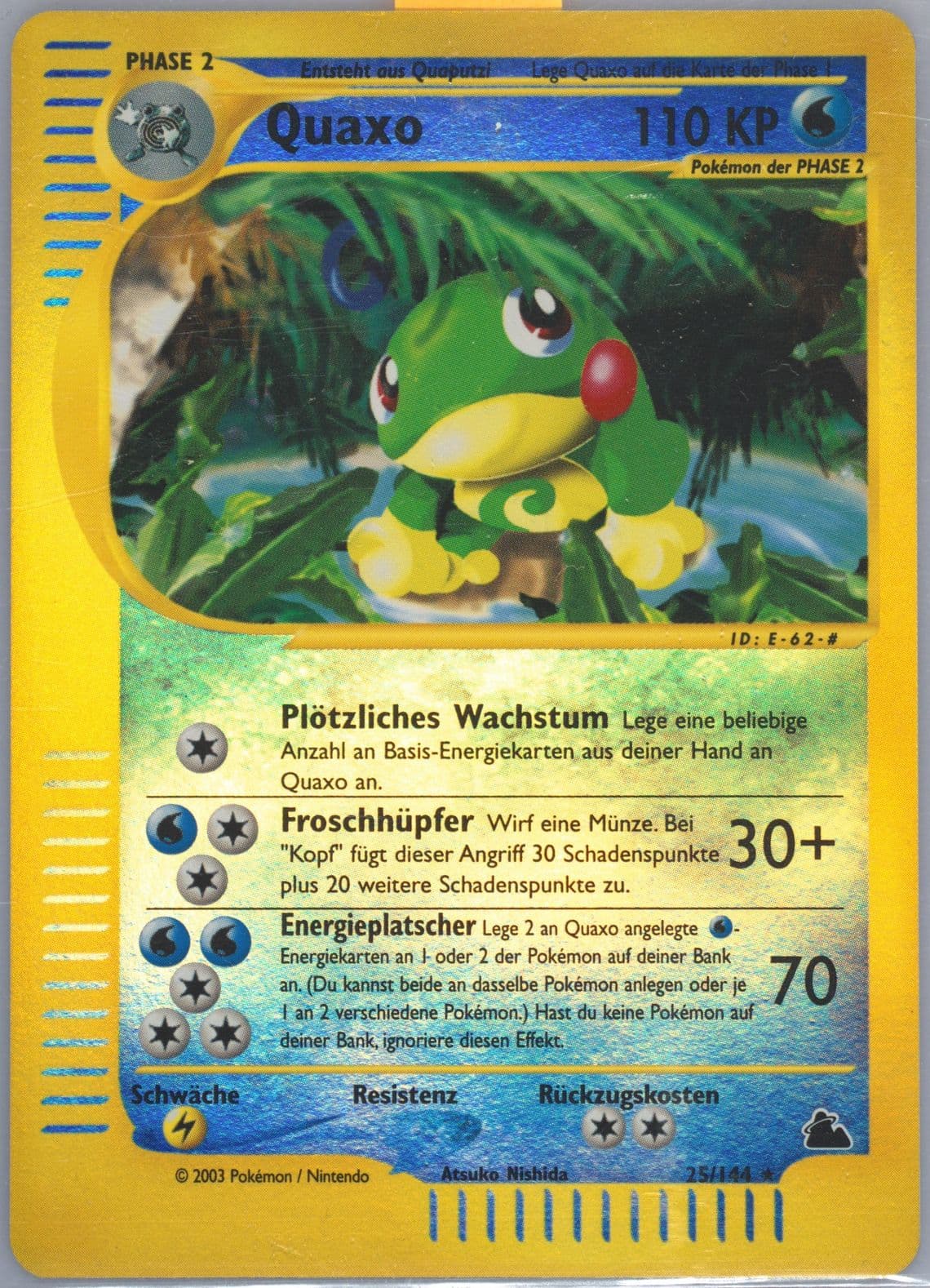 Quaxo-Reverse Foil German (25) 2003 Pokemon Skyridge