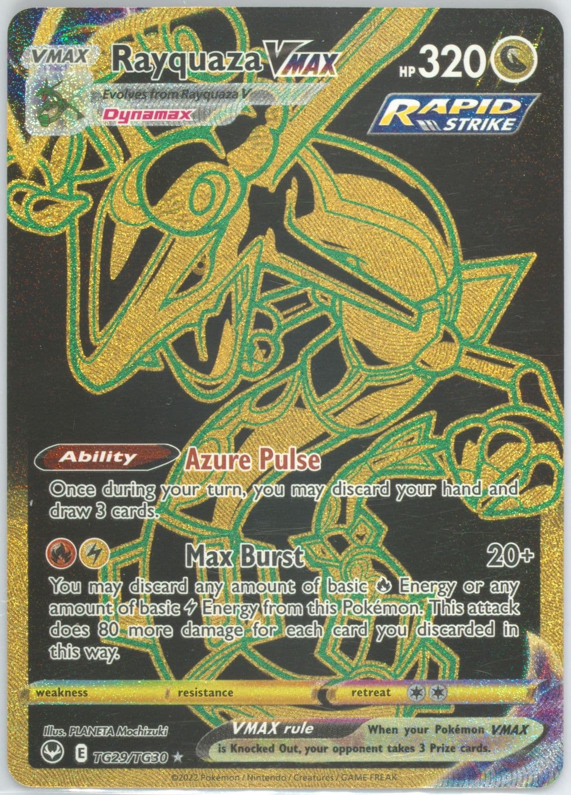 Full Art/Rayquaza Vmax (TG29) 2022 Pokemon Sword & Shield Silver Tempest
