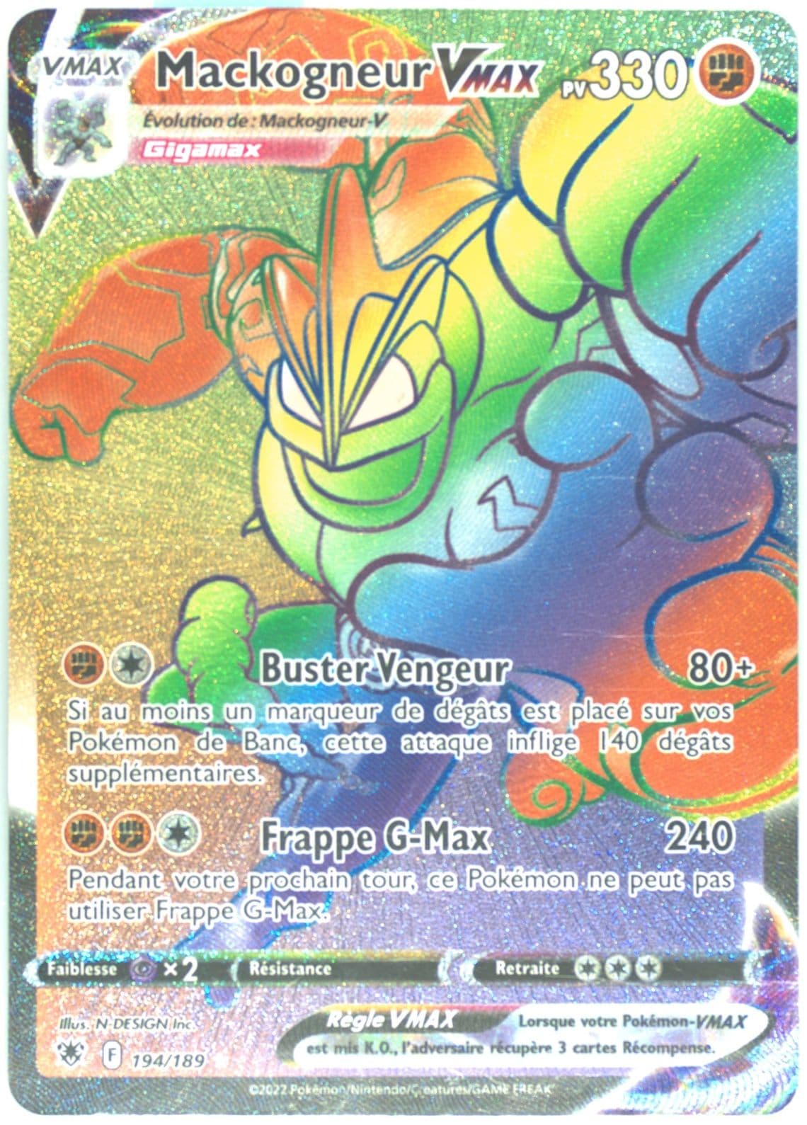 Full Art/Mackogneur Vmax French-Secret (194) 2022 Pokemon Sword & Shield Astral Radiance