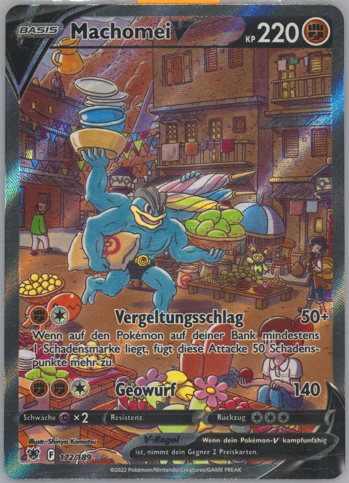 Full Art/Machomei V German (172) 2022 Pokemon Sword & Shield Astral Radiance
