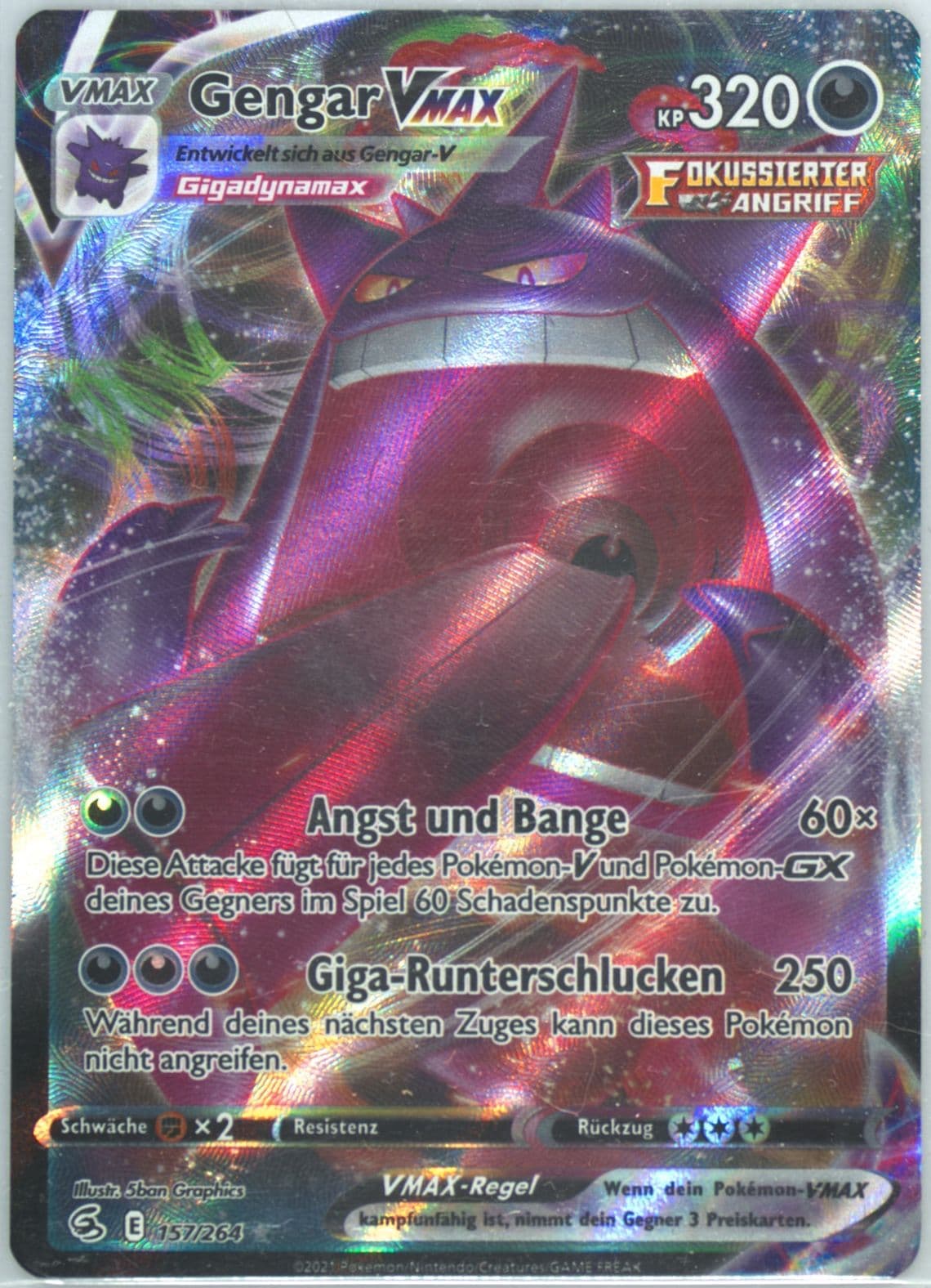 Full Art/Gengar Vmax German (157) 2021 Pokemon Sword & Shield Fusion Strike