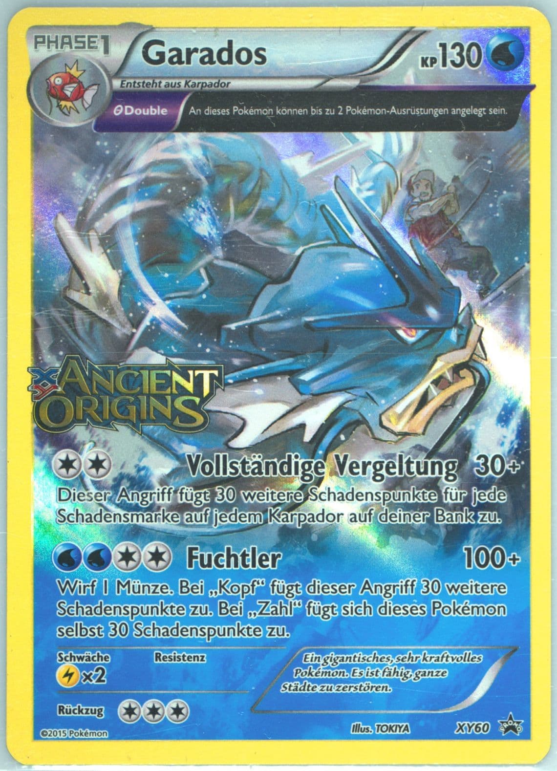 Garados-Holo Ancient Origins Prerelease-German (XY60) 2015 Pokemon XY Black Star Promos