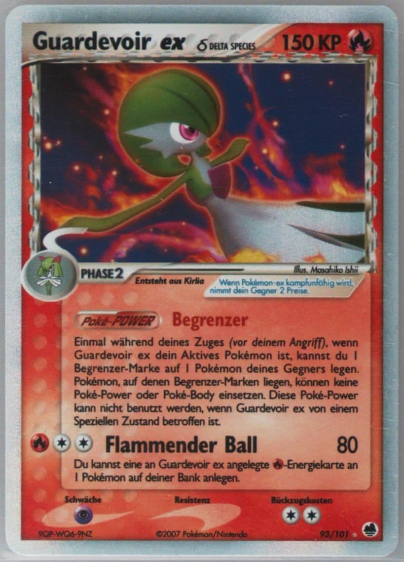 Guardevoir EX-Holo German (93) 2006 Pokemon EX Dragon Frontiers