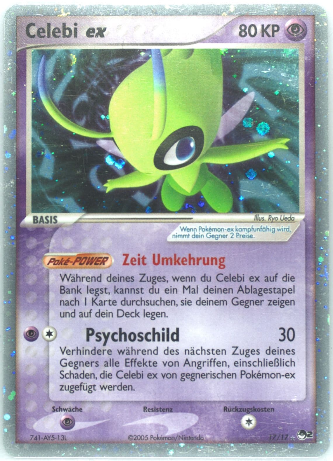 Celebi EX-Holo German (17) 2005 Pokemon Pop Series 2