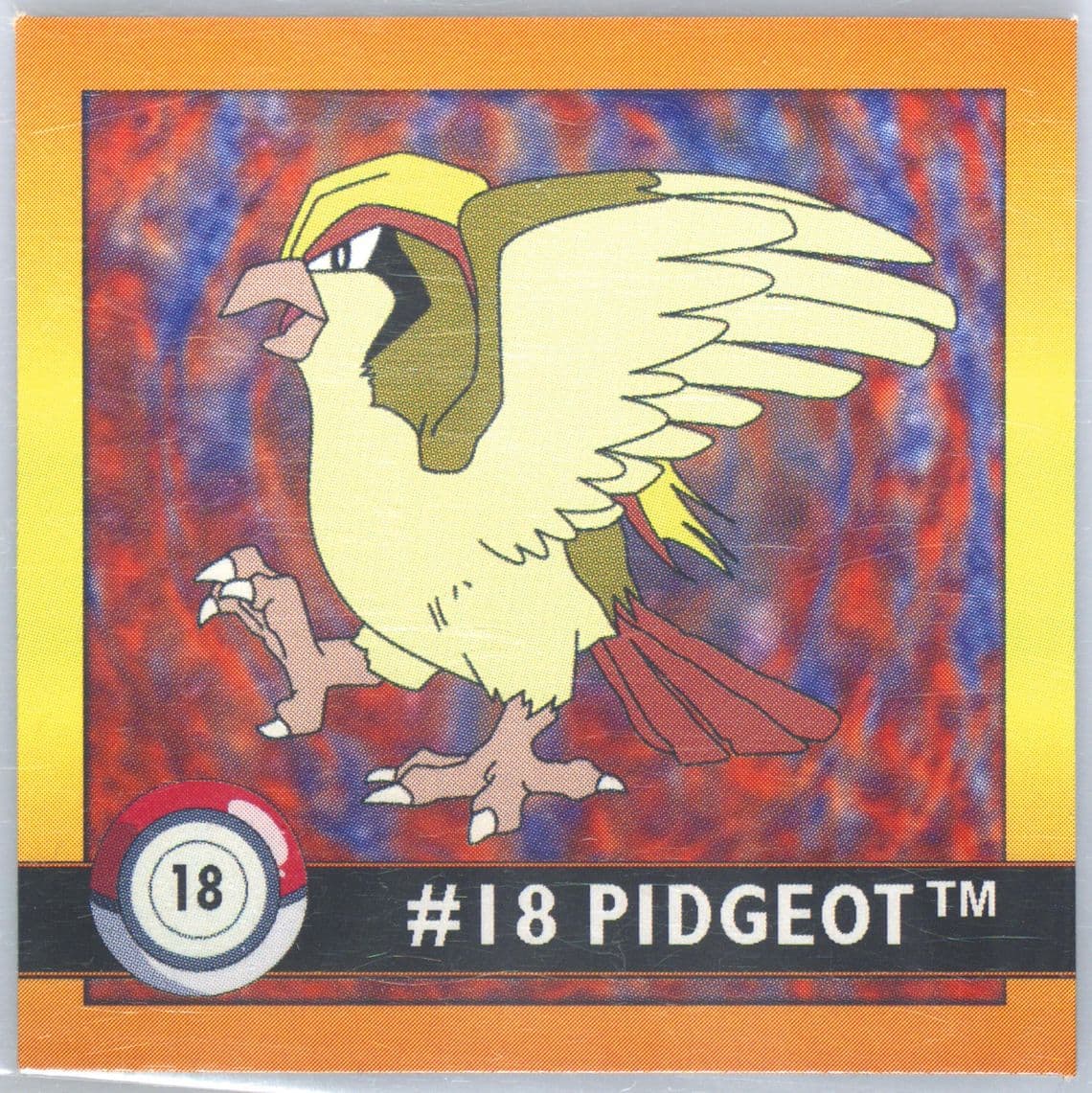 Pidgeot (18) 1999 Pokemon Stickers Series 1