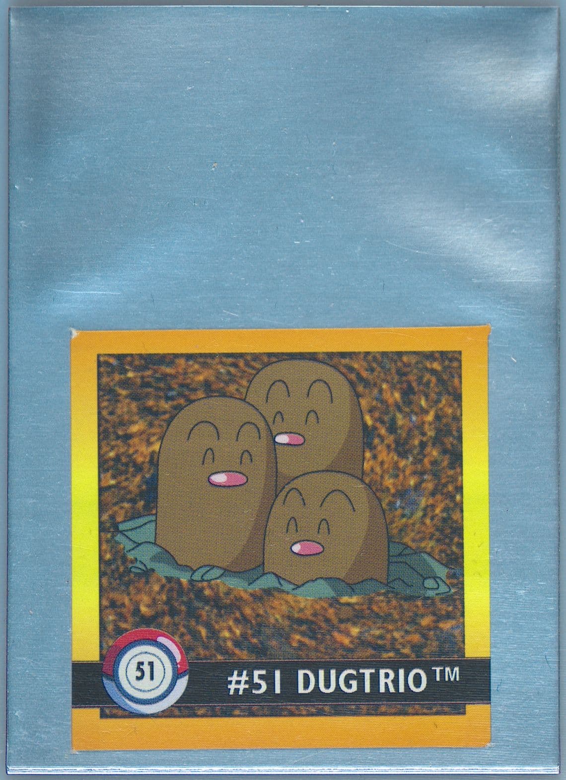 Dugtrio (51) 1999 Pokemon Stickers Series 1