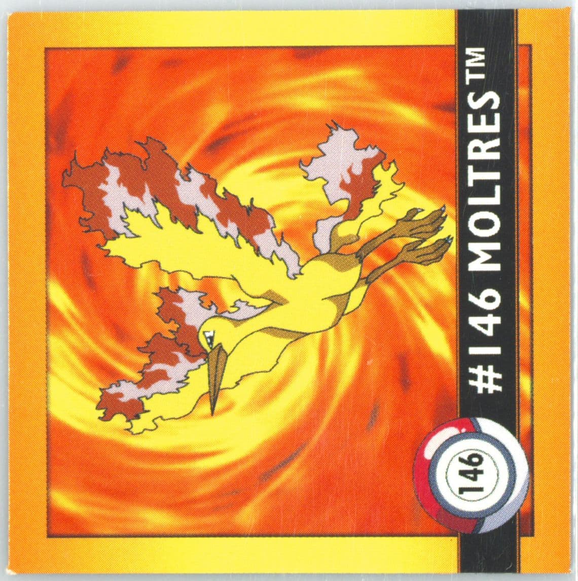 Moltres (146) 1999 Pokemon Stickers Series 1
