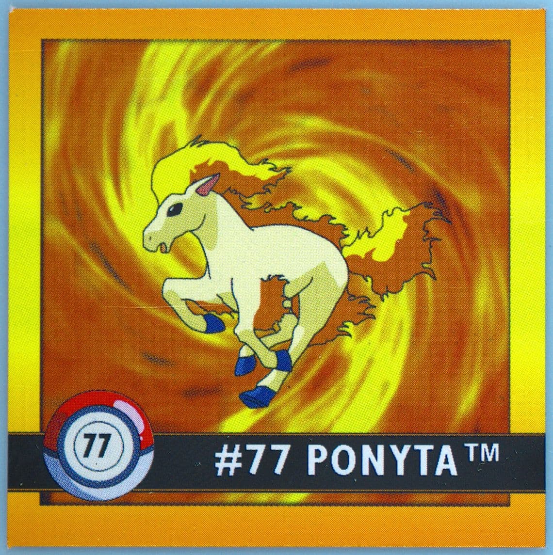 Ponyta (77) 1999 Pokemon Stickers Series 1