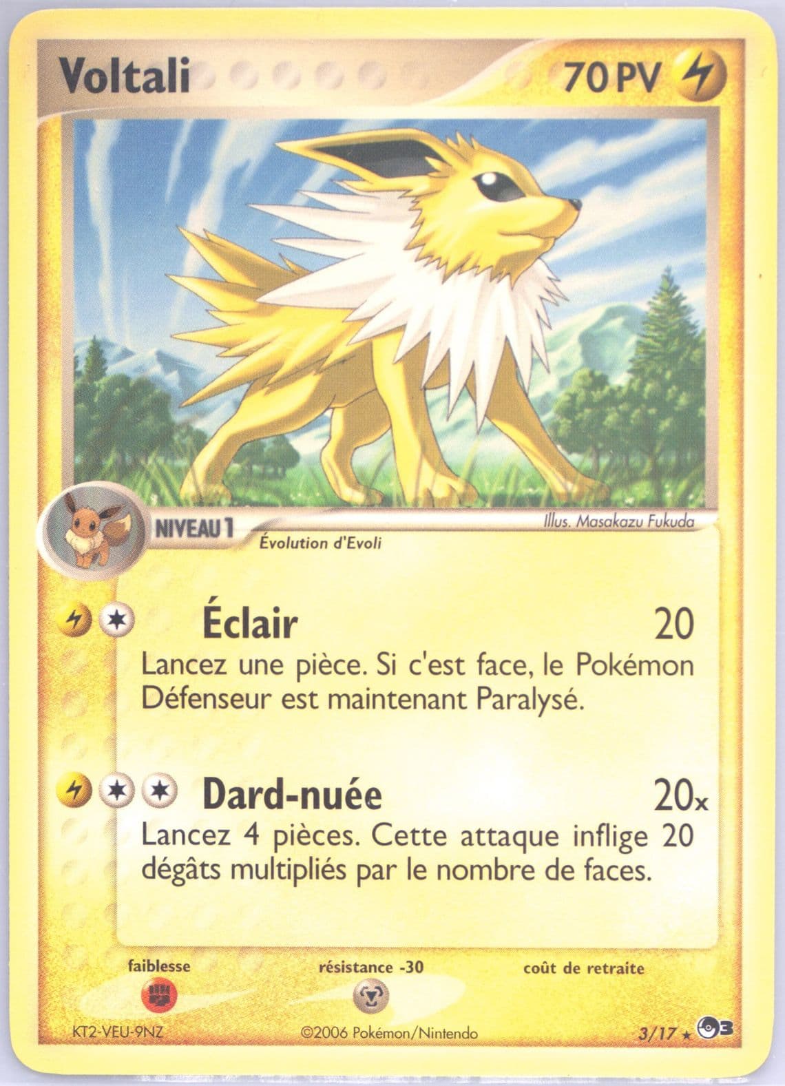 Voltali French (3) 2006 Pokemon Pop Series 3