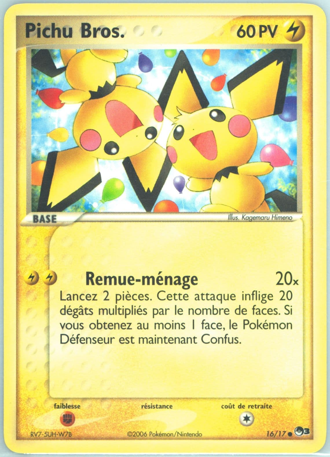 Pichu Bros. French (16) 2006 Pokemon Pop Series 3