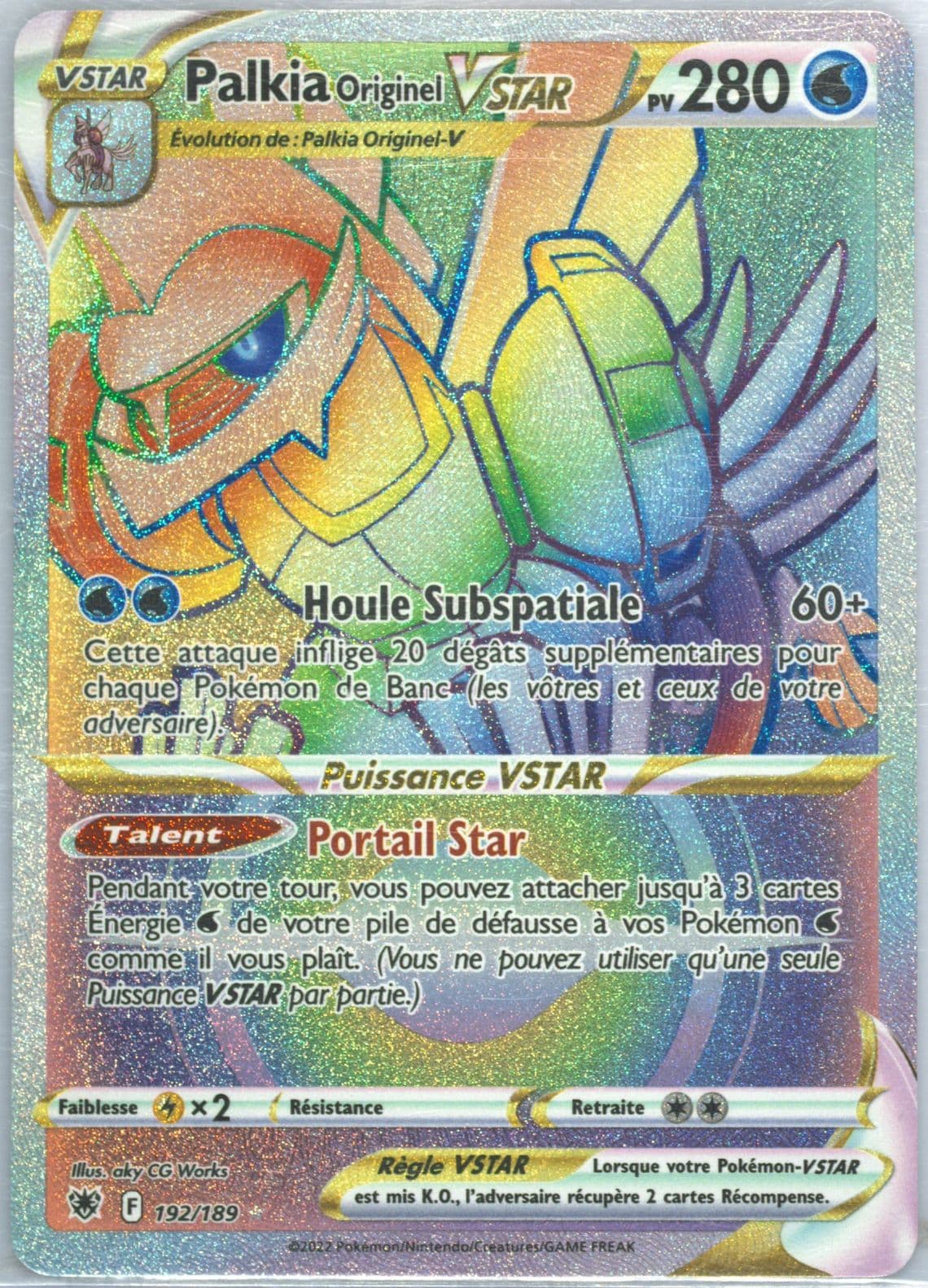 Full Art/Palkia Originel Vstar French-Secret (192) 2022 Pokemon Sword & Shield Astral Radiance