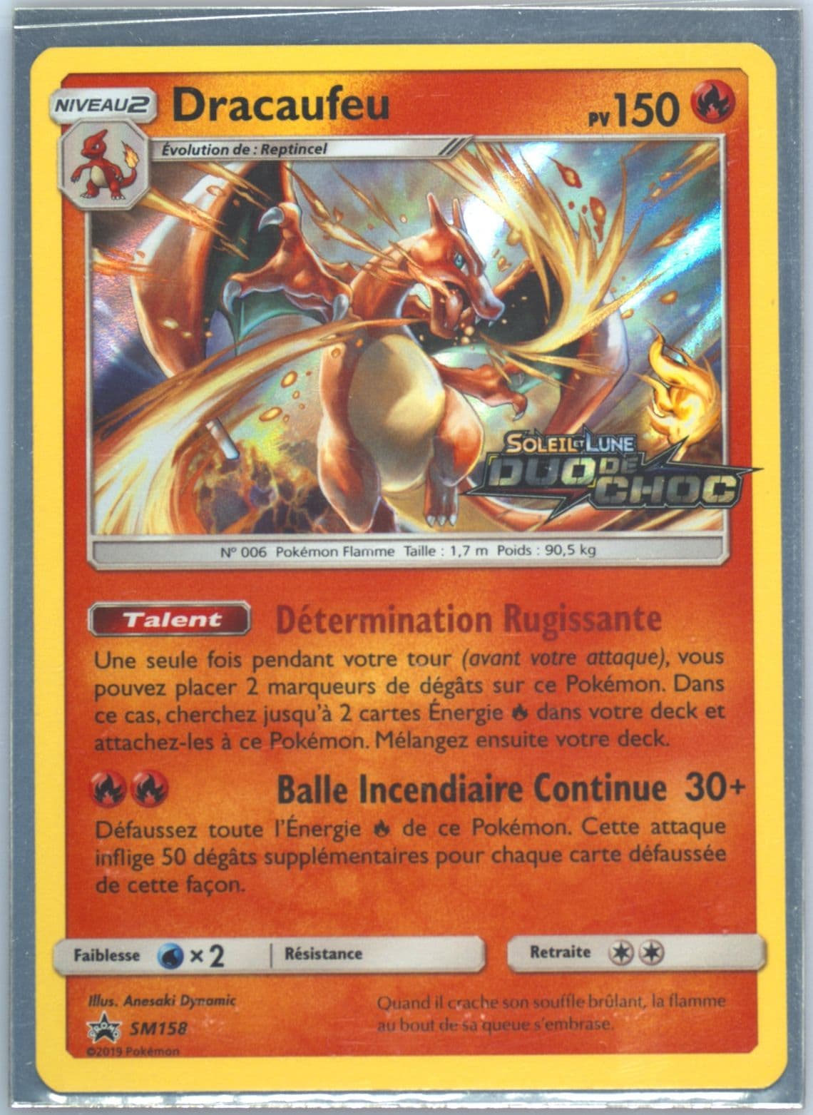 Dracaufeu-Holo Team Up Prerelease-French (SM158) 2019 Pokemon SM Black Star Promo