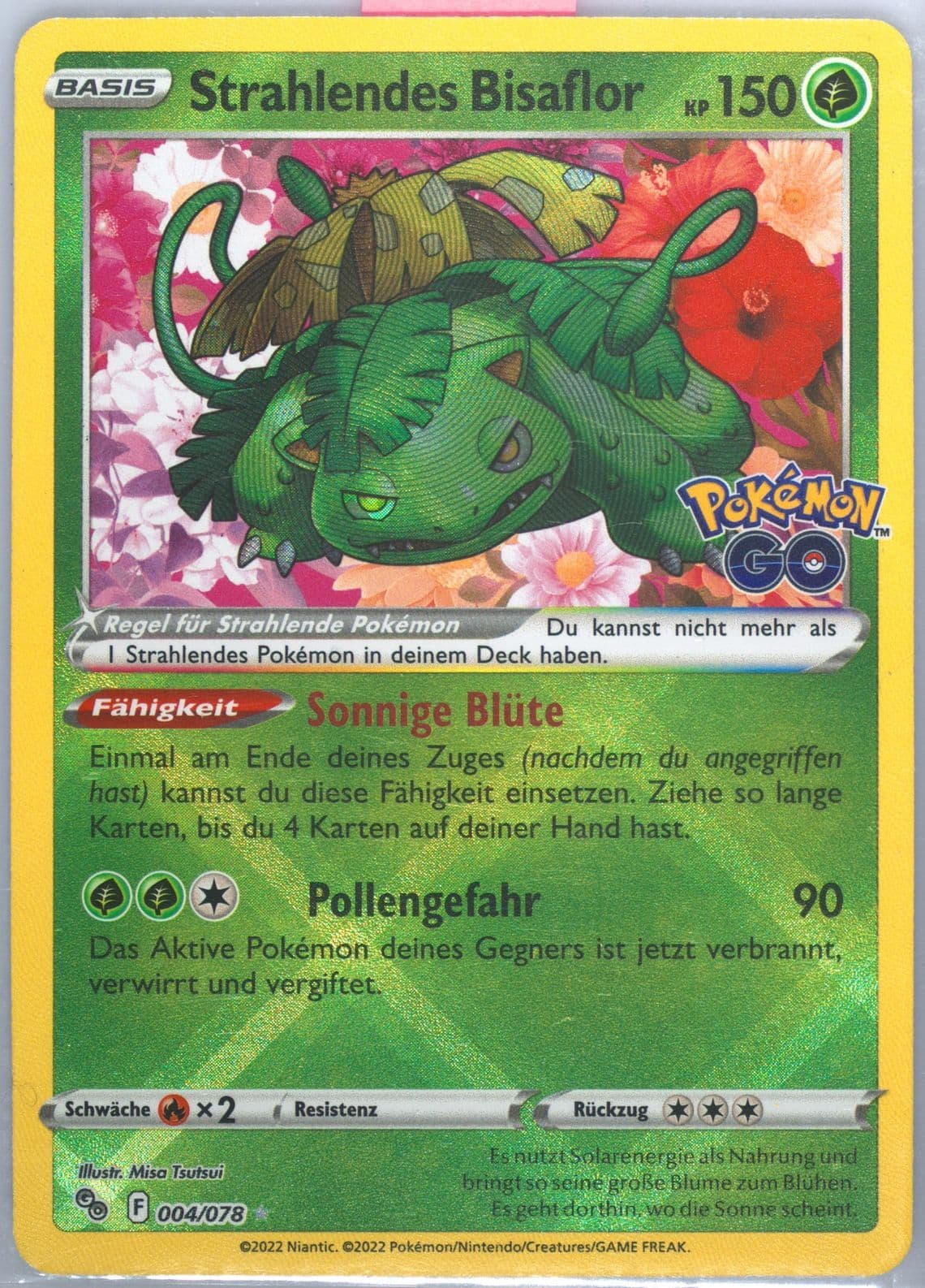 Strahlendes Bisaflor German (004) 2022 Pokemon Go