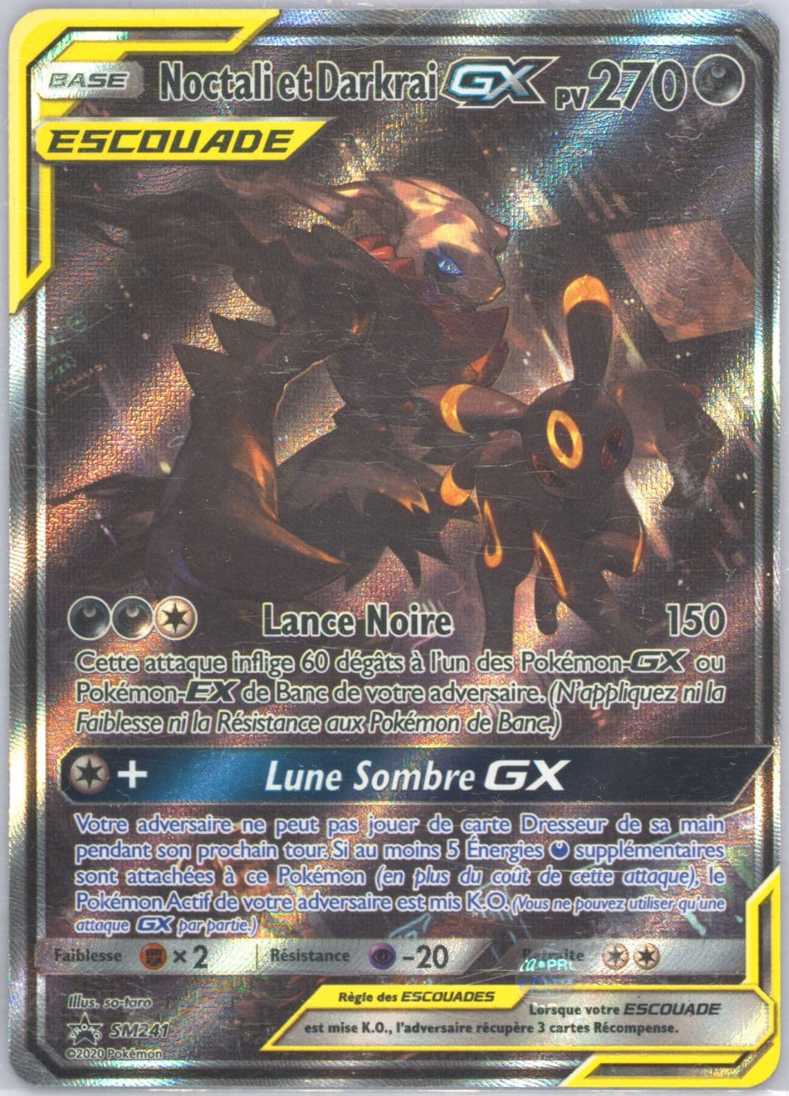 Noctali ET Darkrai GX Tag Team Powers Collection-French (SM241) 2020 Pokemon SM Black Star Promo
