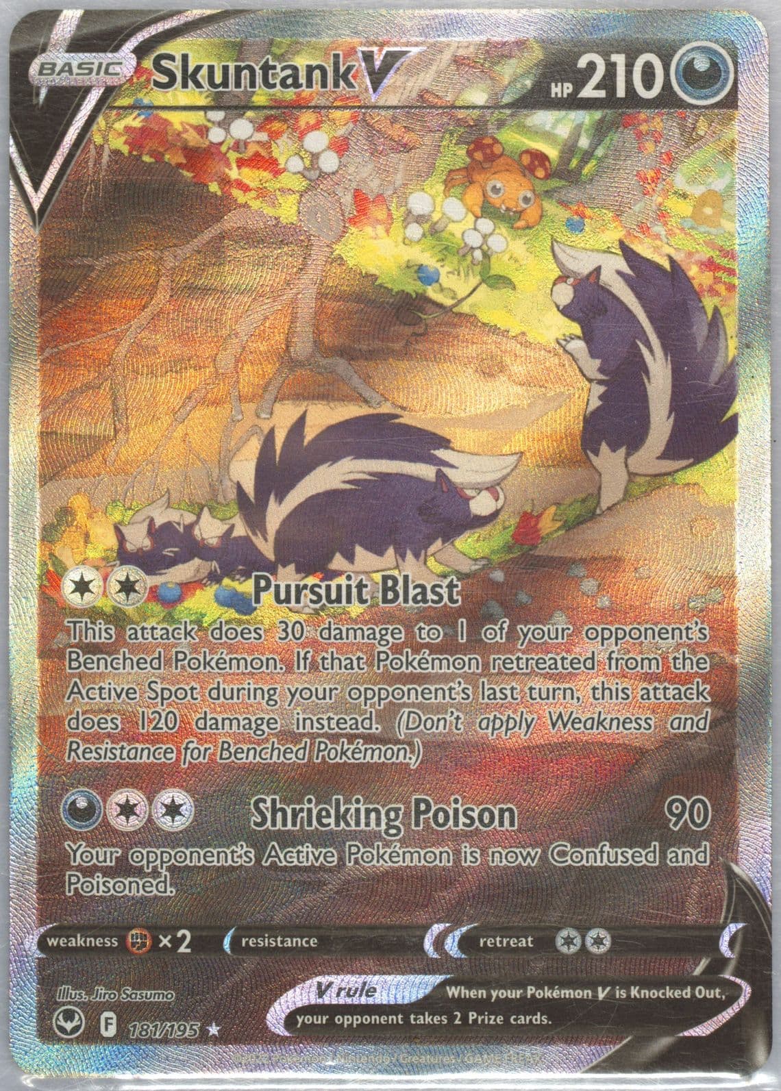 Full Art/Skuntank V (181) 2022 Pokemon Sword & Shield Silver Tempest