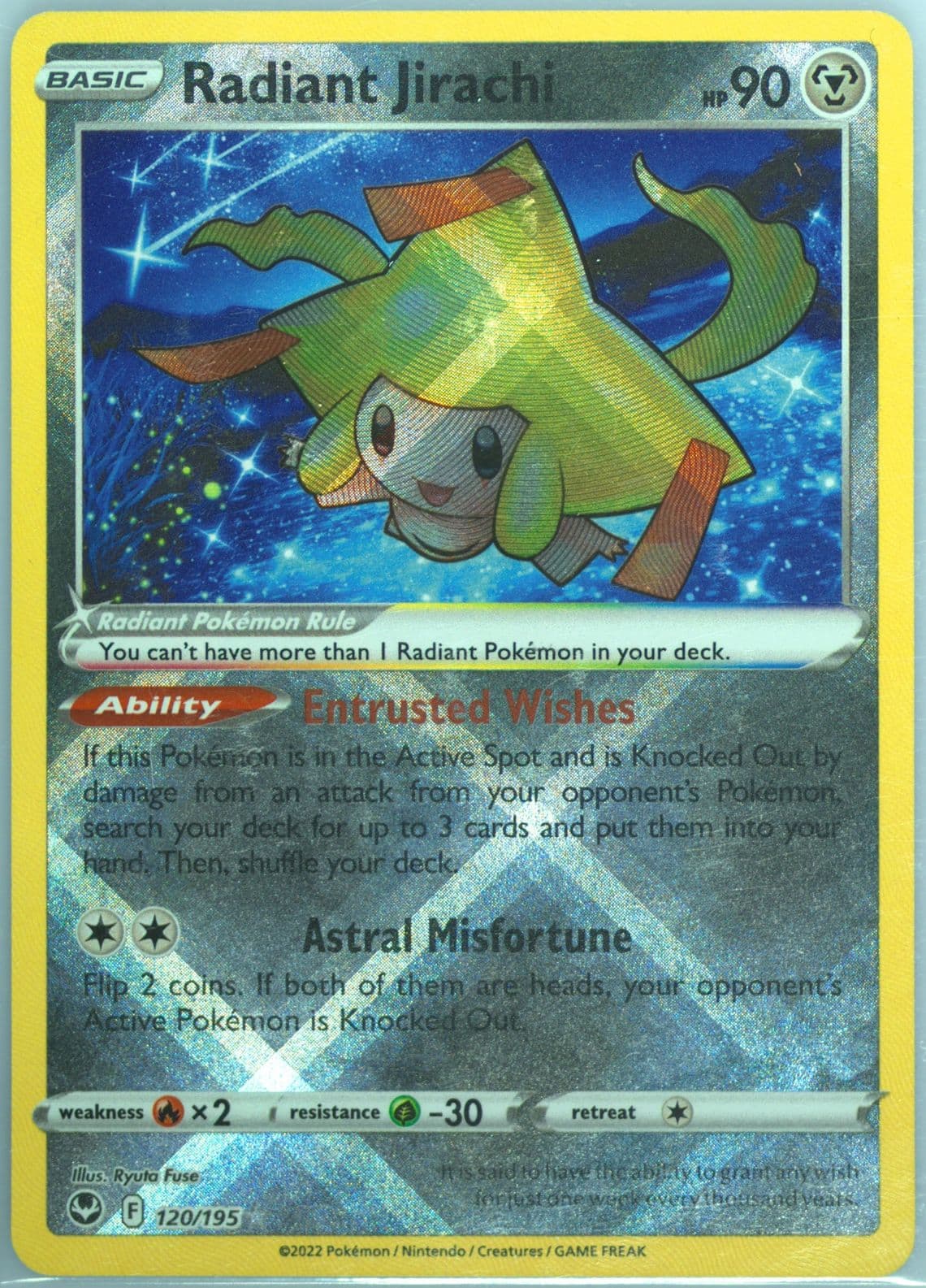 Radiant Jirachi (120) 2022 Pokemon Sword & Shield Silver Tempest