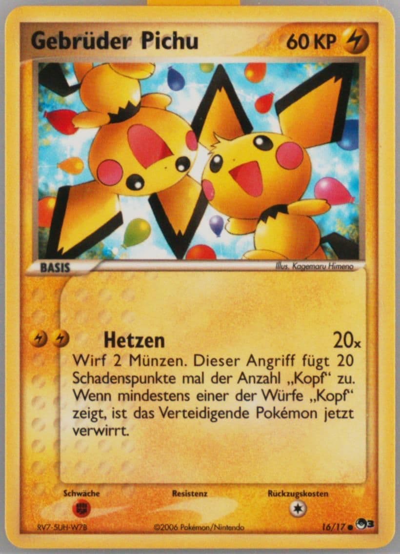 Gebruder Pichu German (16) 2006 Pokemon Pop Series 3