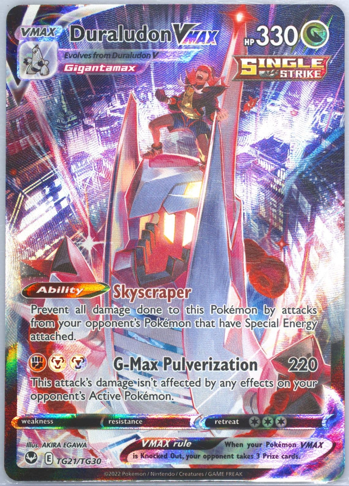 Full Art/Duraludon Vmax (TG21) 2022 Pokemon Sword & Shield Silver Tempest