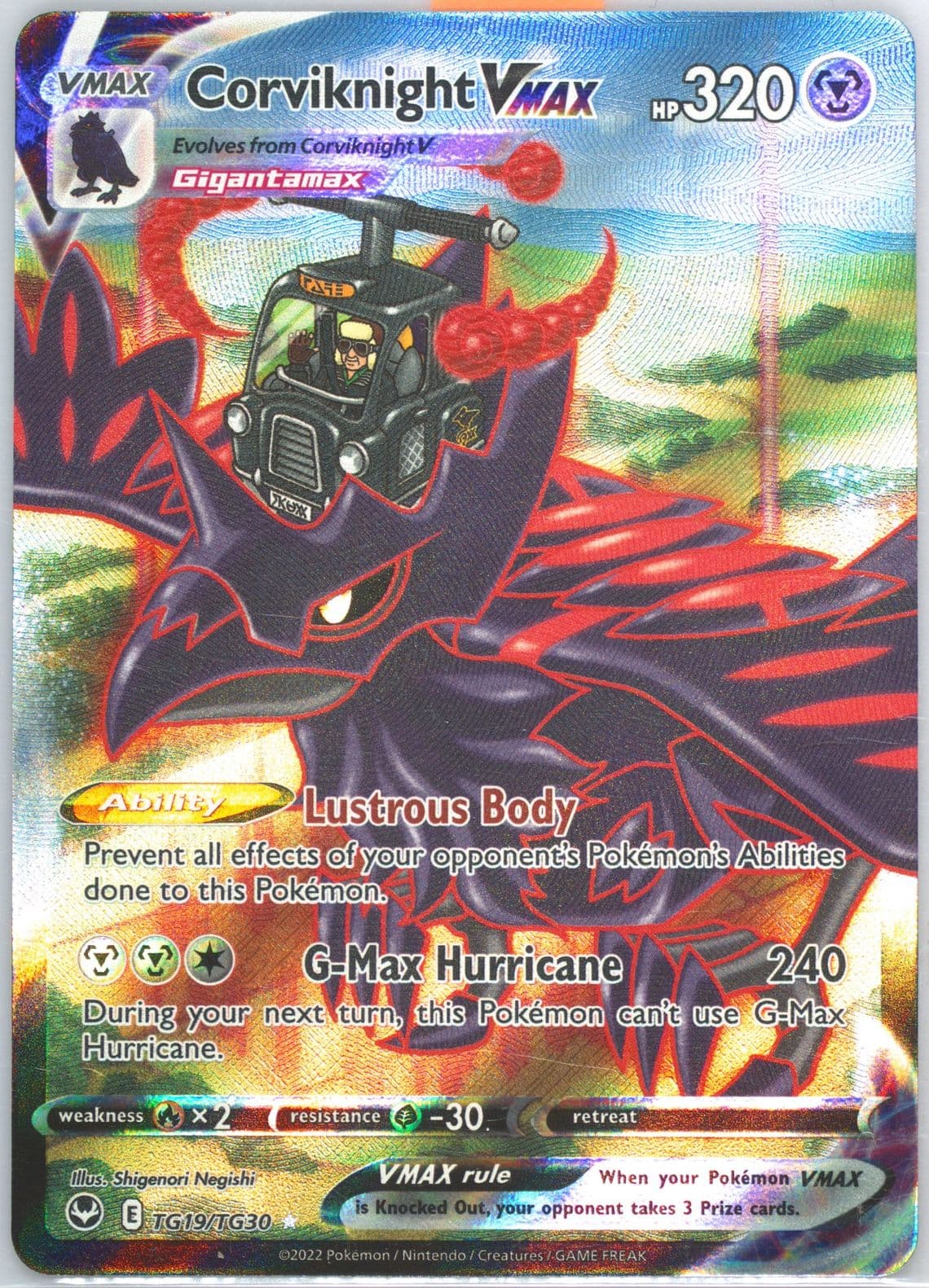 Full Art/Corviknight Vmax (TG19) 2022 Pokemon Sword & Shield Silver Tempest