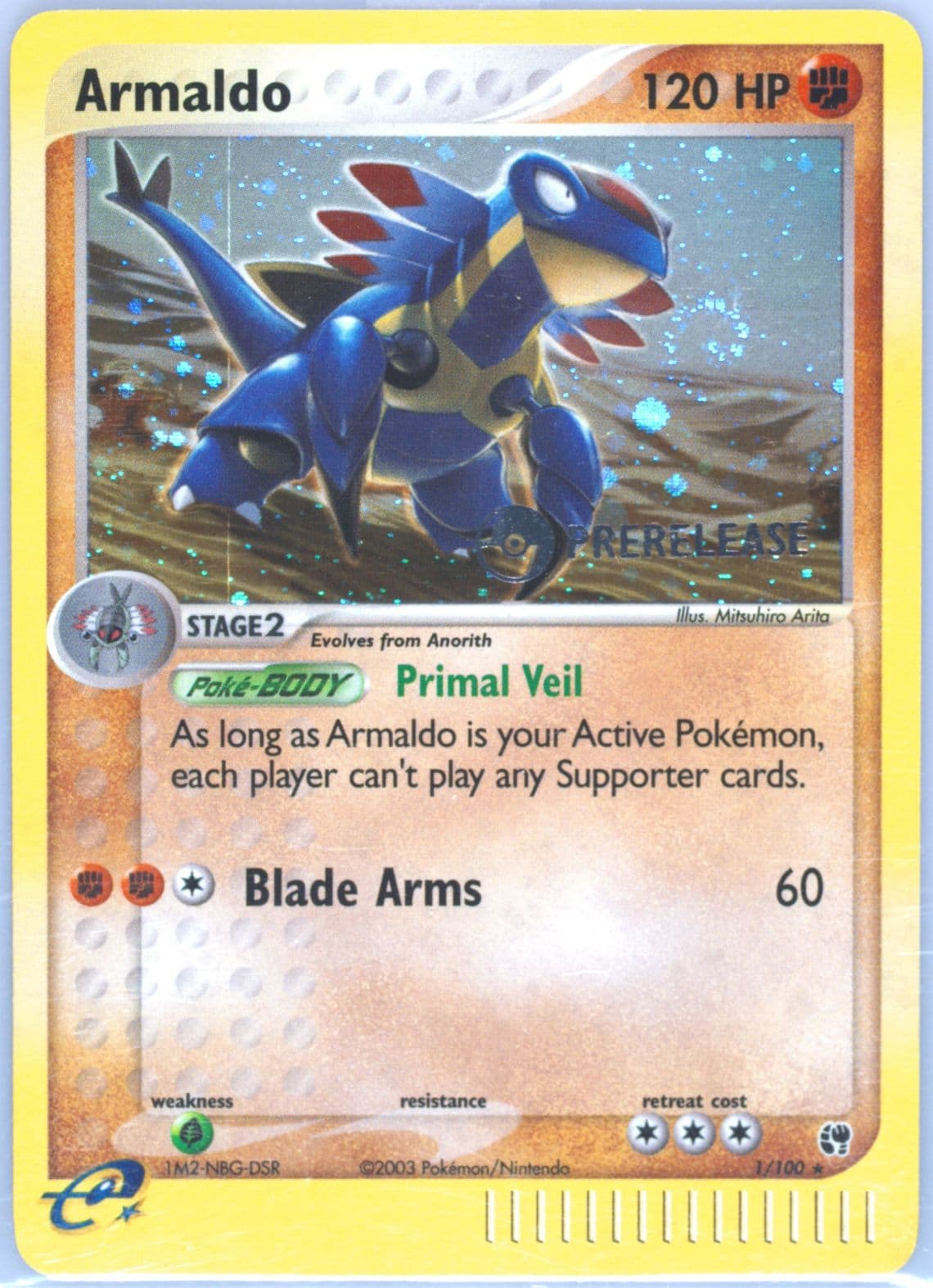 Armaldo-Holo Prerelease (1) 2003 Pokemon EX Sandstorm