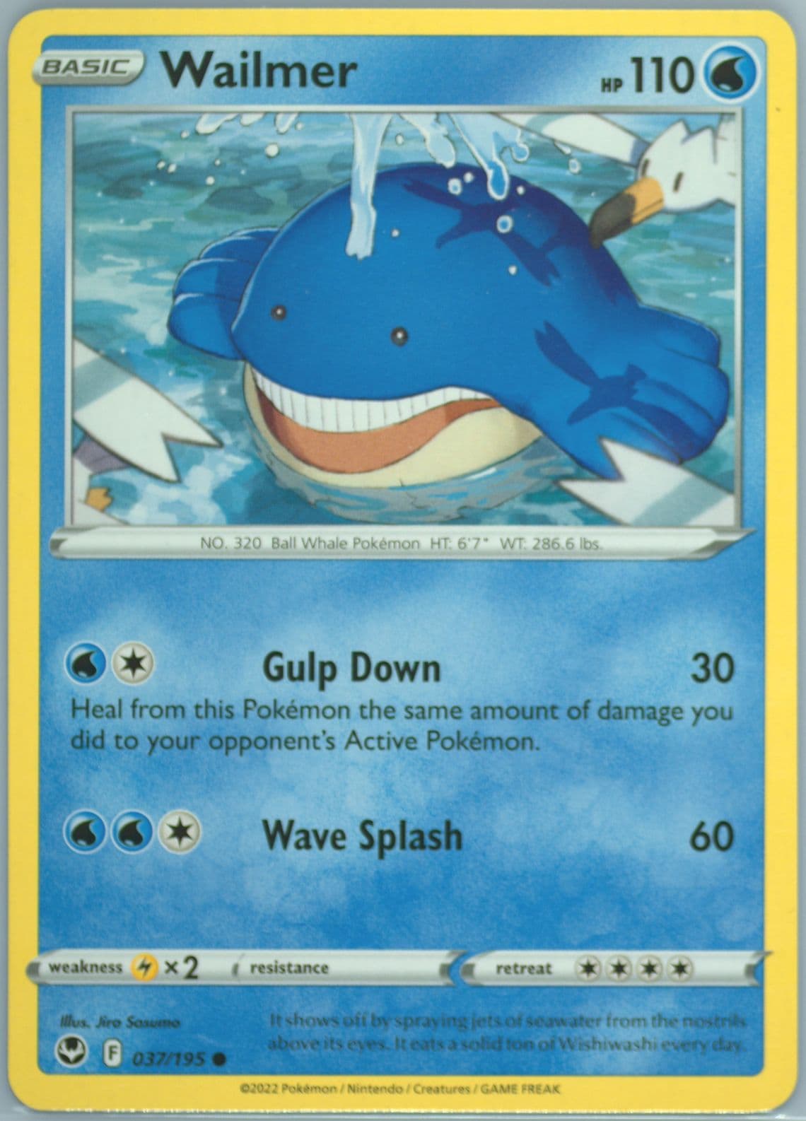 Wailmer (037) 2022 Pokemon Sword & Shield Silver Tempest